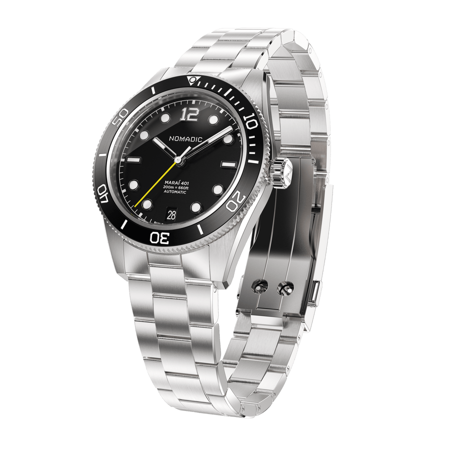 Pitch Black - Maraí 401 Compact - 36mm Dive Watch (2026 Edition)