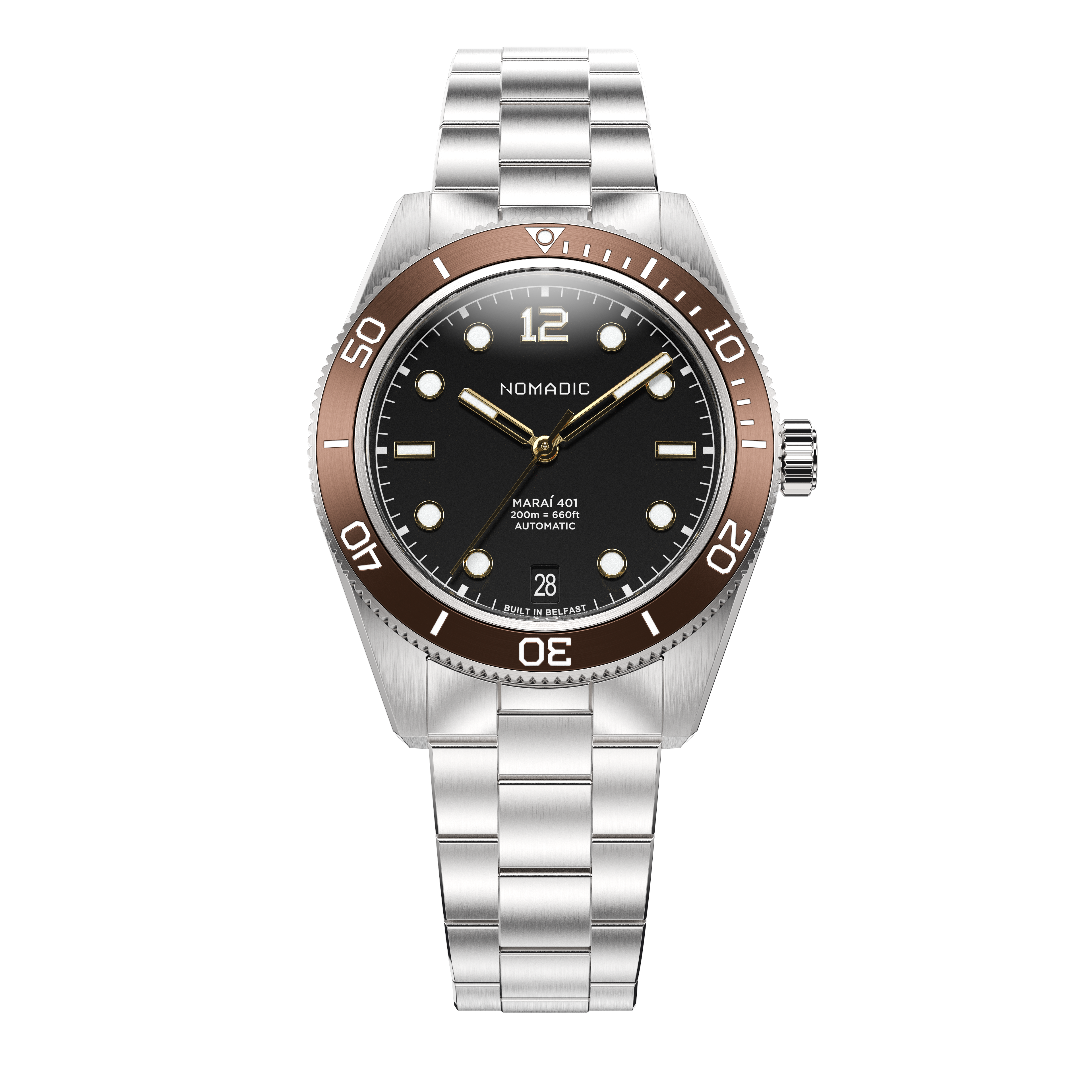 Crimson Dawn - Maraí 401 Compact - 36mm Dive Watch (2026 Edition)
