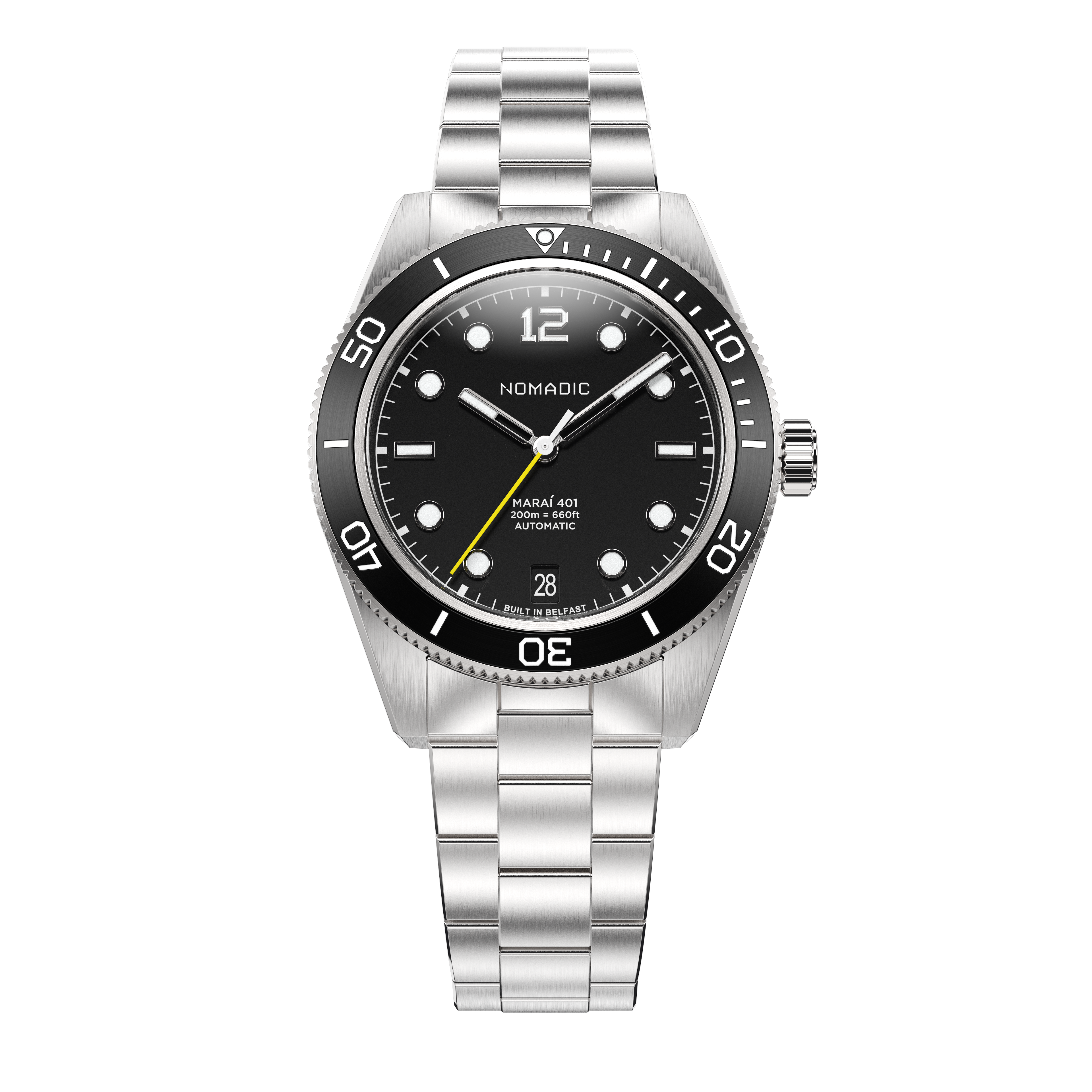 Pitch Black - Maraí 401 Compact - 36mm Dive Watch (2026 Edition)