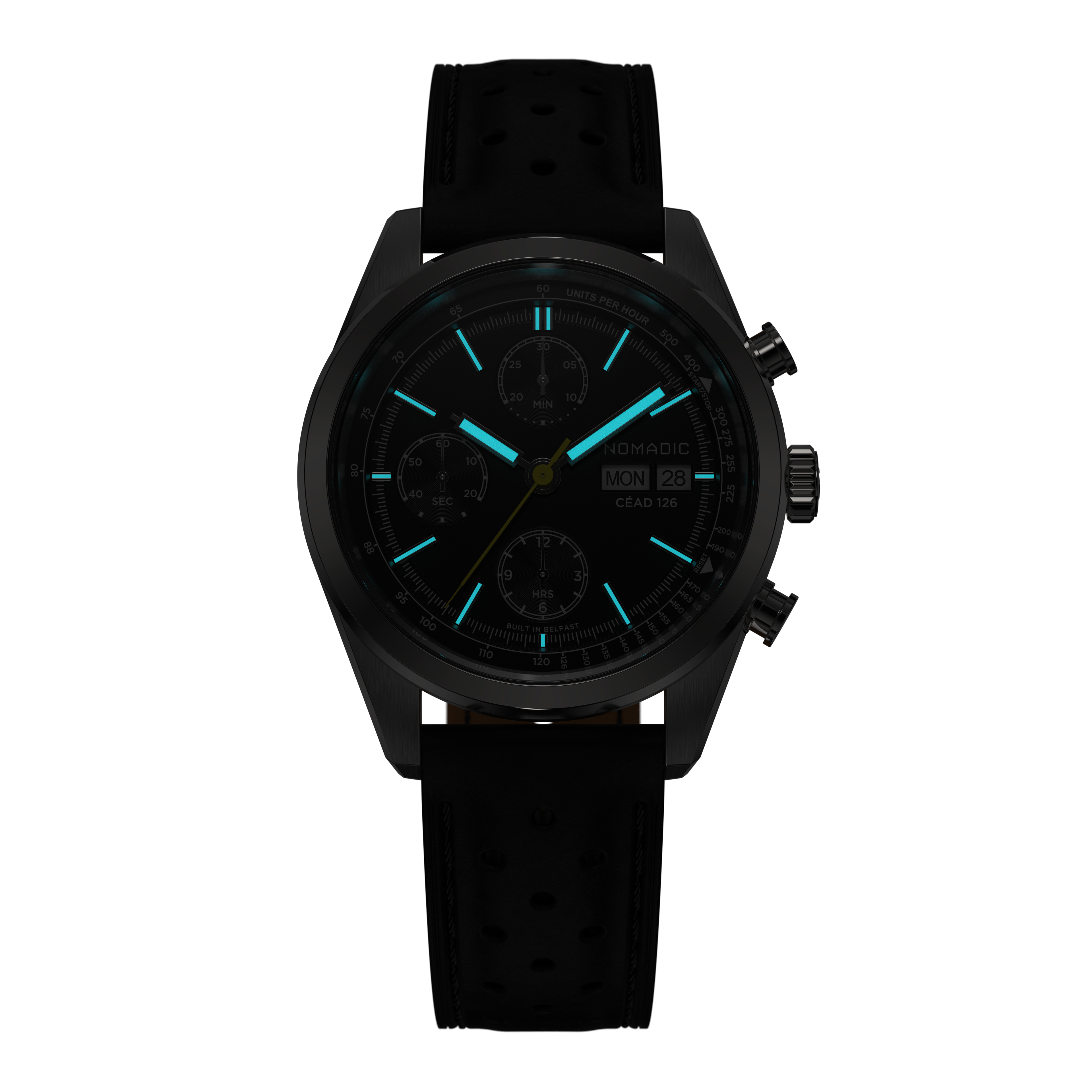 Céad 126 - Pitch Black - Chronograph