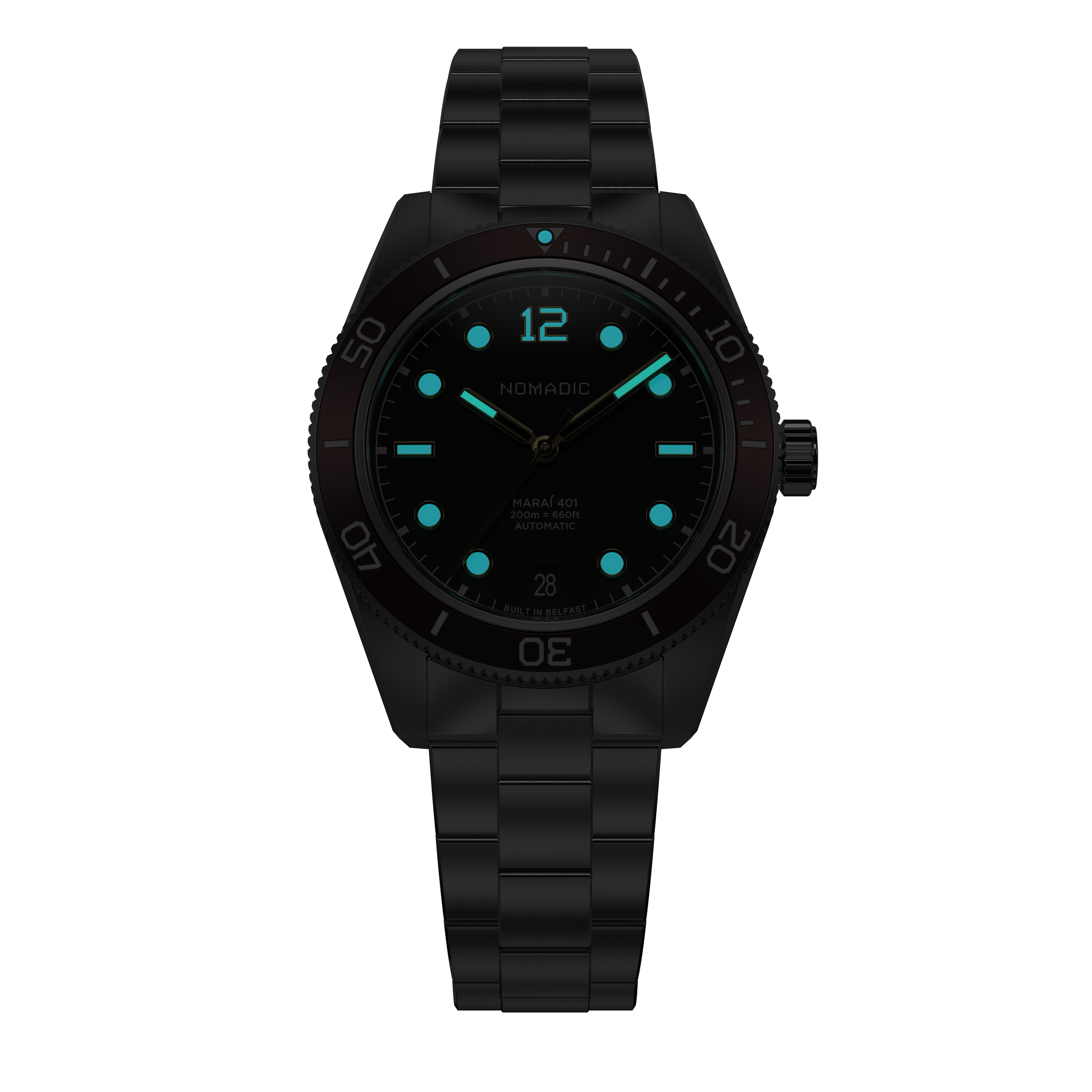Crimson Dawn - Maraí 401 Compact - 36mm Dive Watch (2026 Edition)