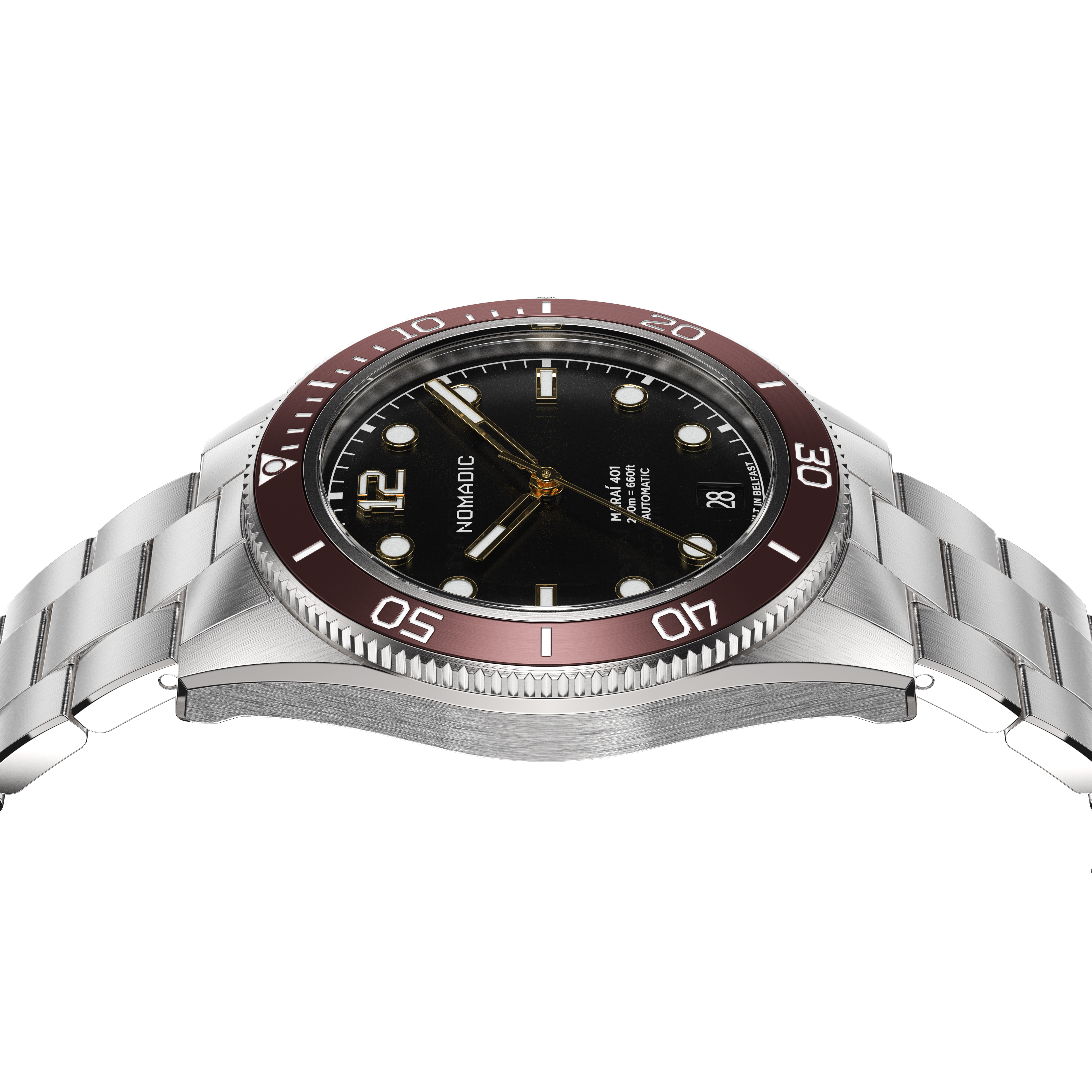 Crimson Dawn - Maraí 401 Compact - 36mm Dive Watch (2026 Edition)