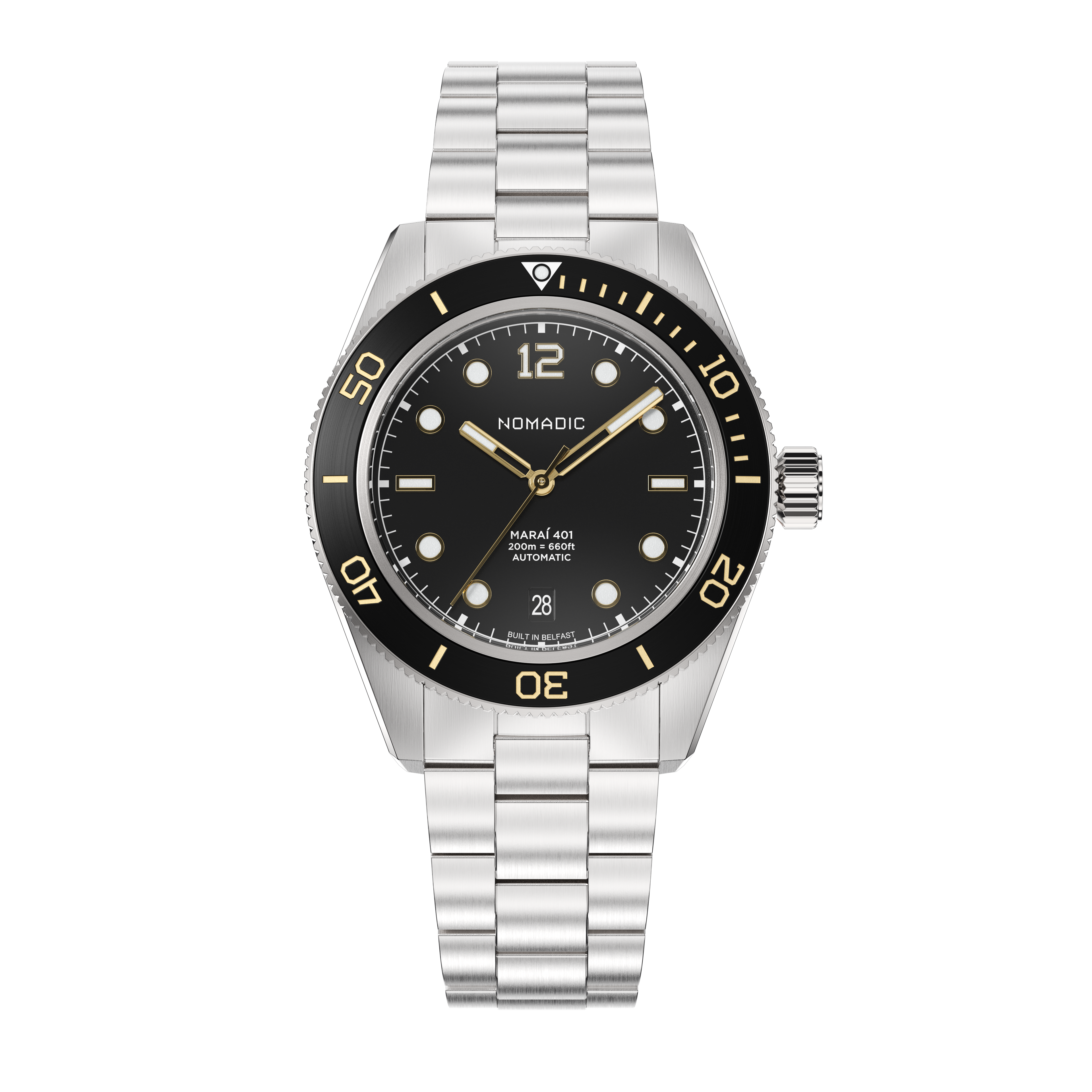 Classic Black and Gold - Maraí 401 - 40mm Dive Watch (2026 Edition)