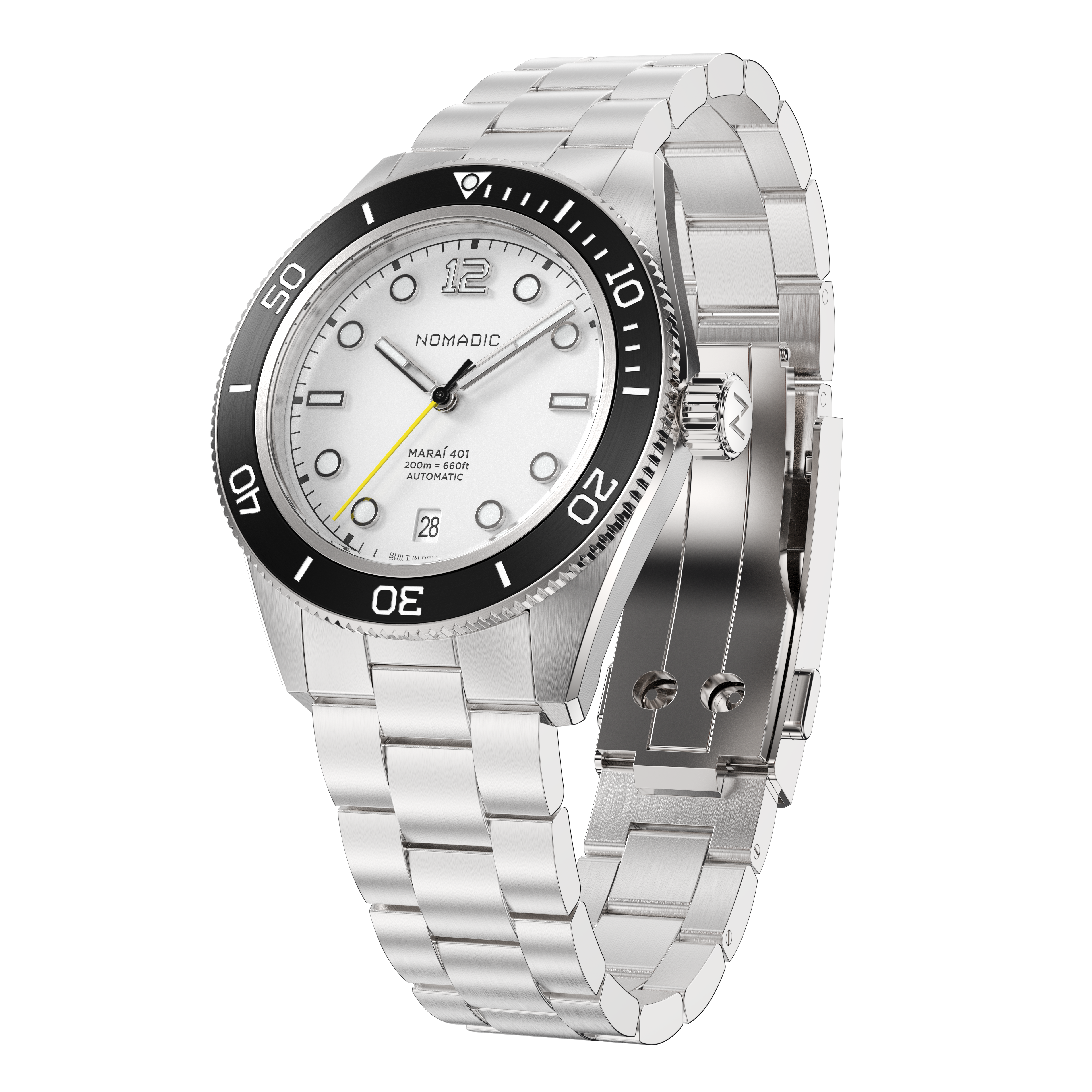 Navigator White - Maraí 401 - 40mm Dive Watch (2026 Edition)