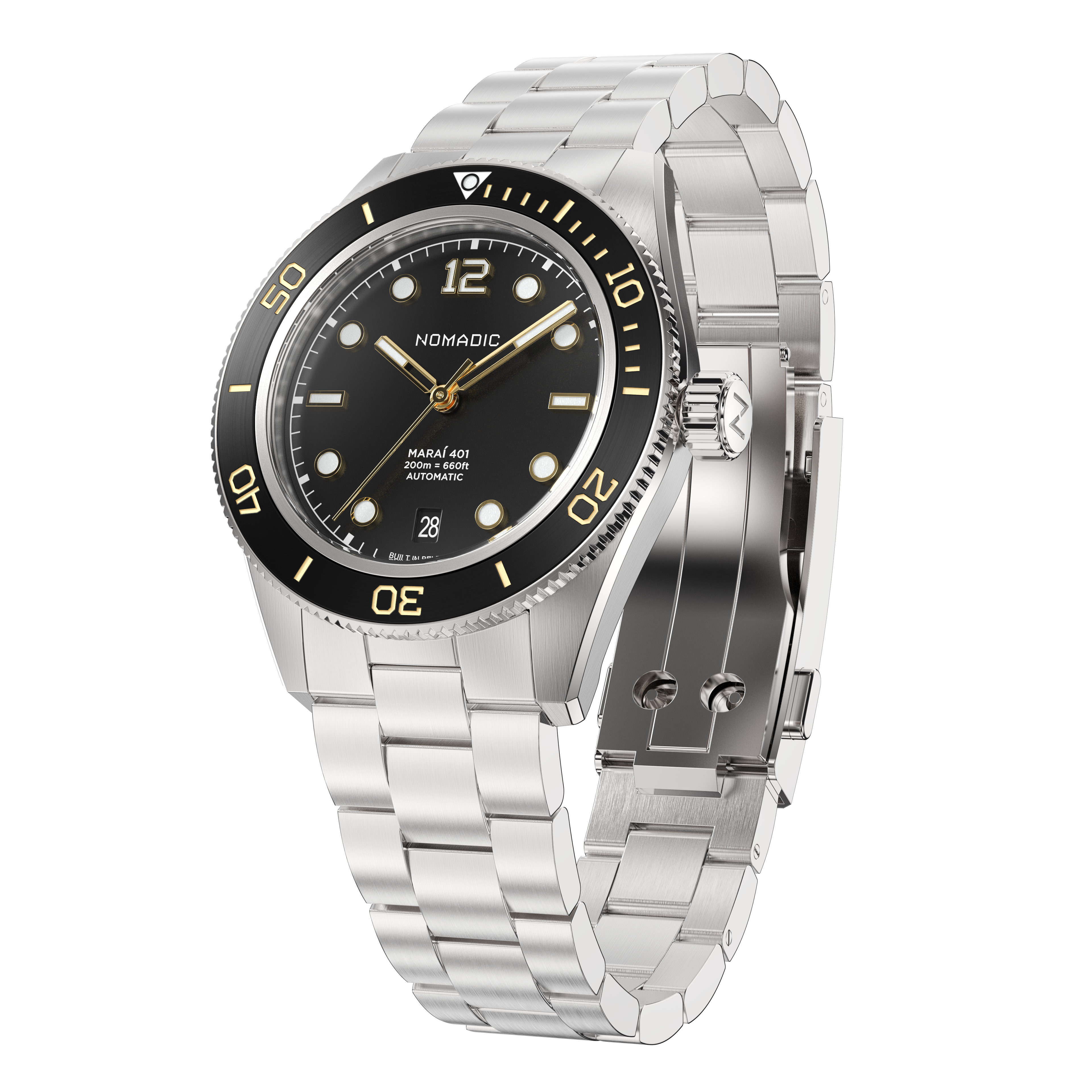Classic Black and Gold - Maraí 401 - 40mm Dive Watch (2026 Edition)