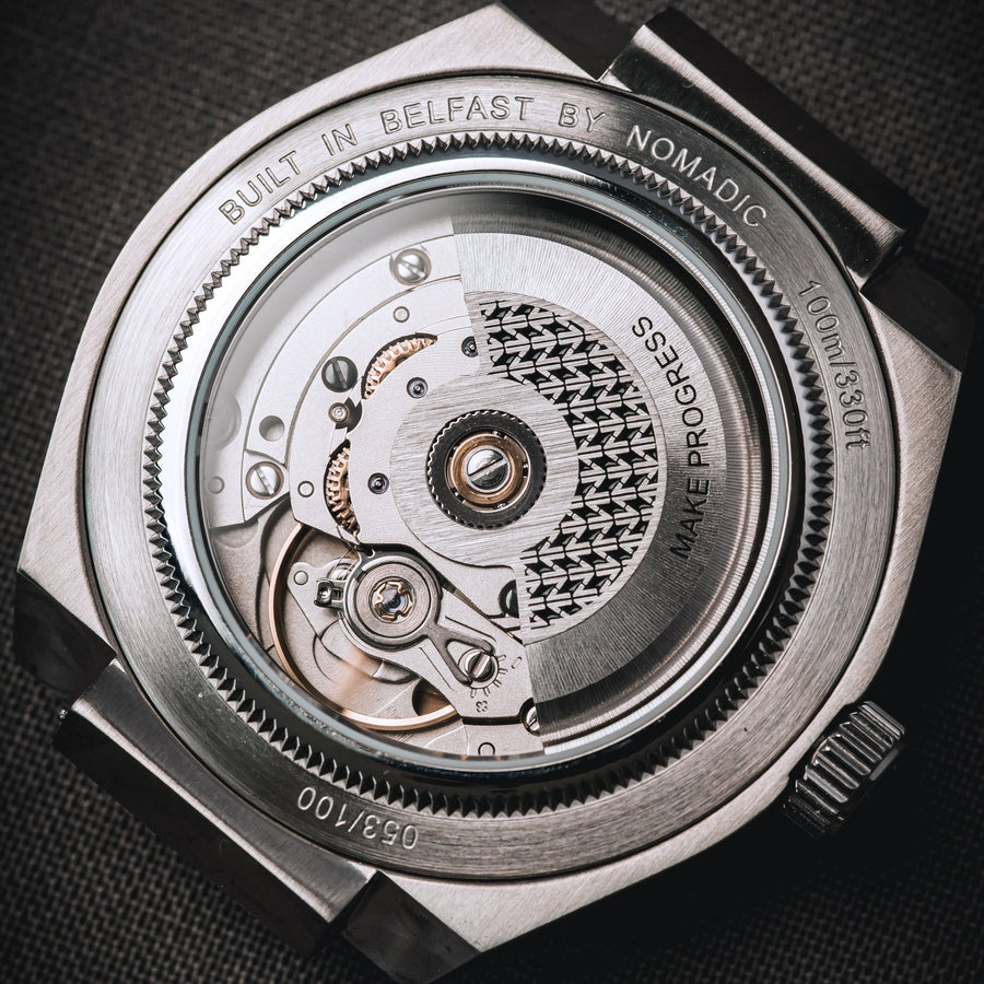Cíor 928 - Rosé Horizon with diamonds - Luxury Sports Watch (36mm)