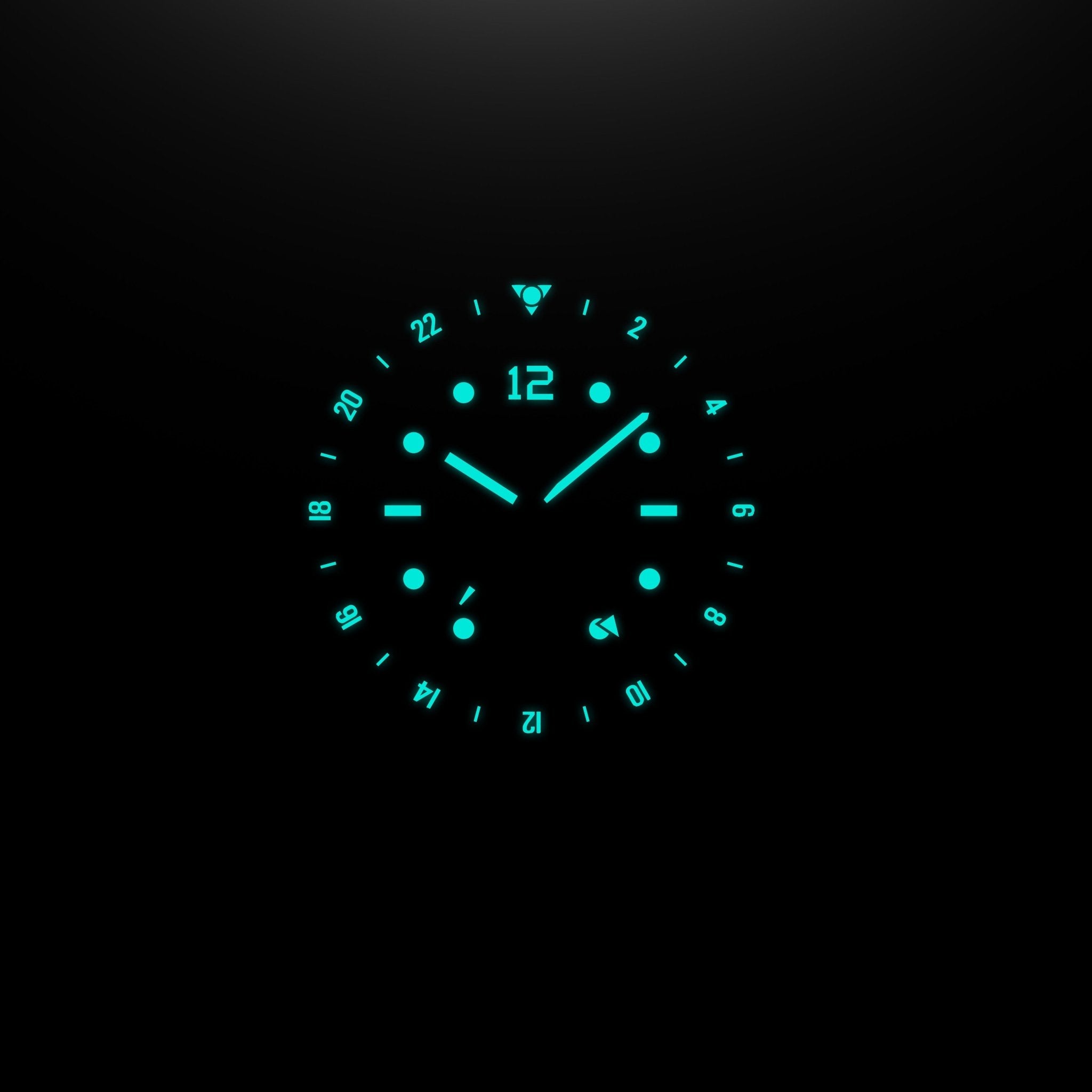 Fíor 555 - GMT Watch (41mm) - Emerald Abyss