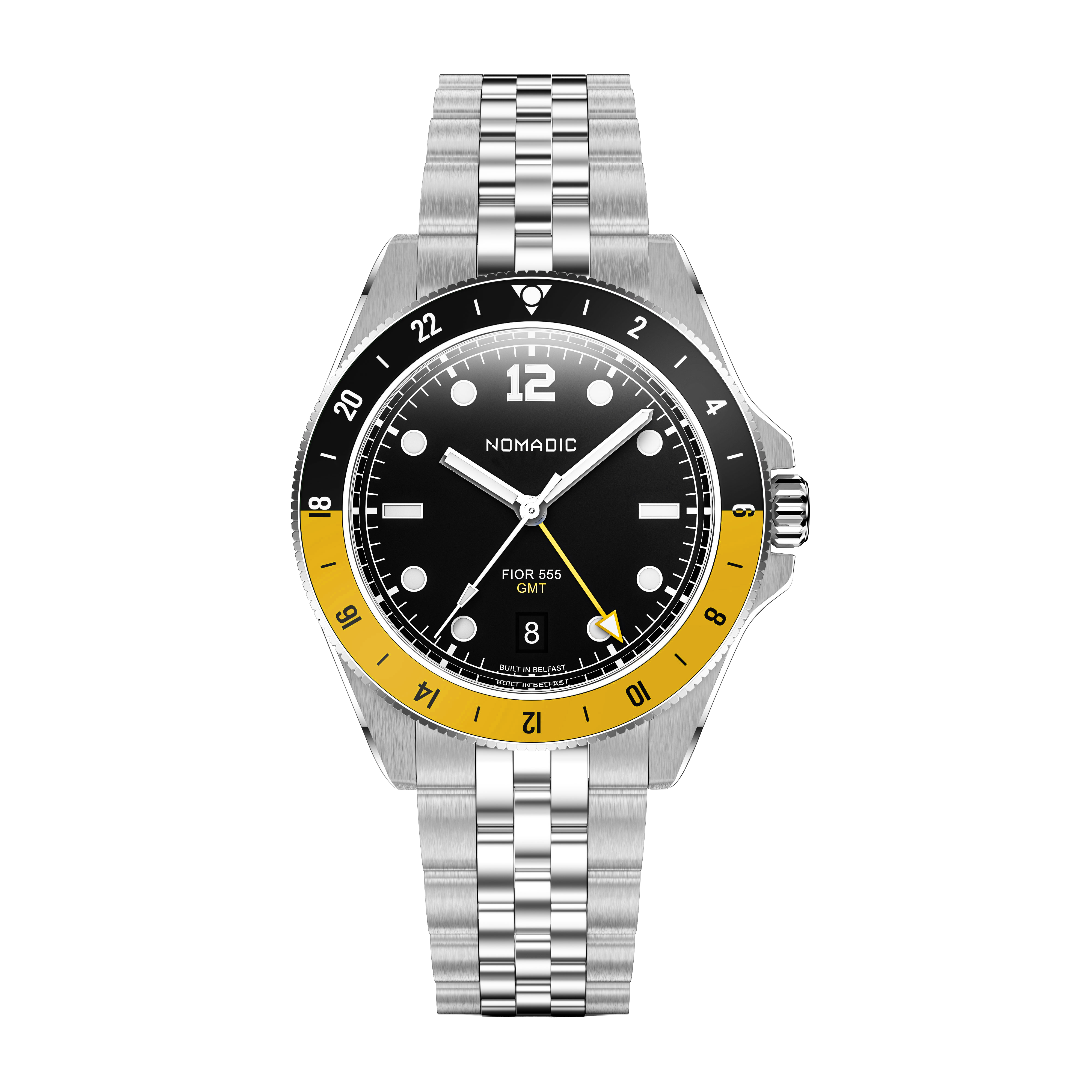 Fíor 555 - GMT Watch (41mm) - Shipyard Yellow (1st Edtn)