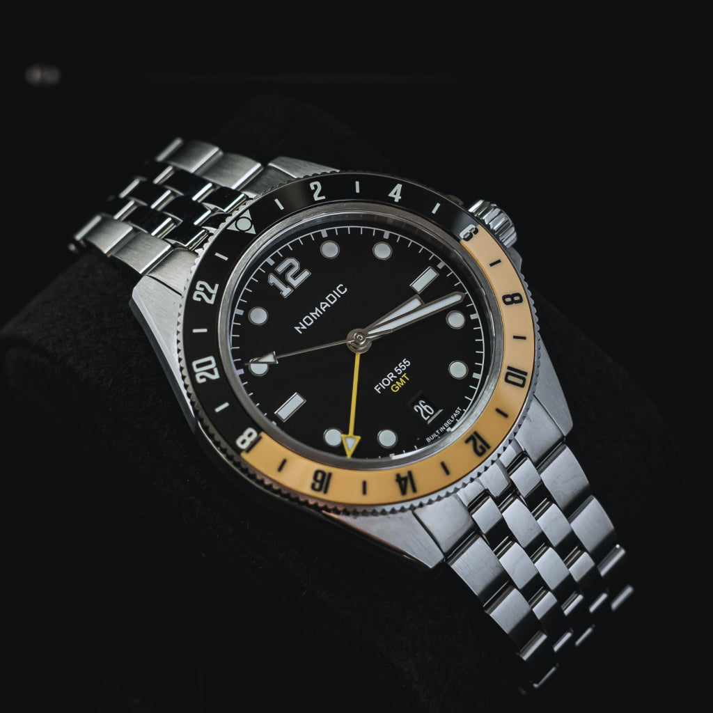 Fíor 555 - GMT Watch (41mm) - Shipyard Yellow (1st Edtn)