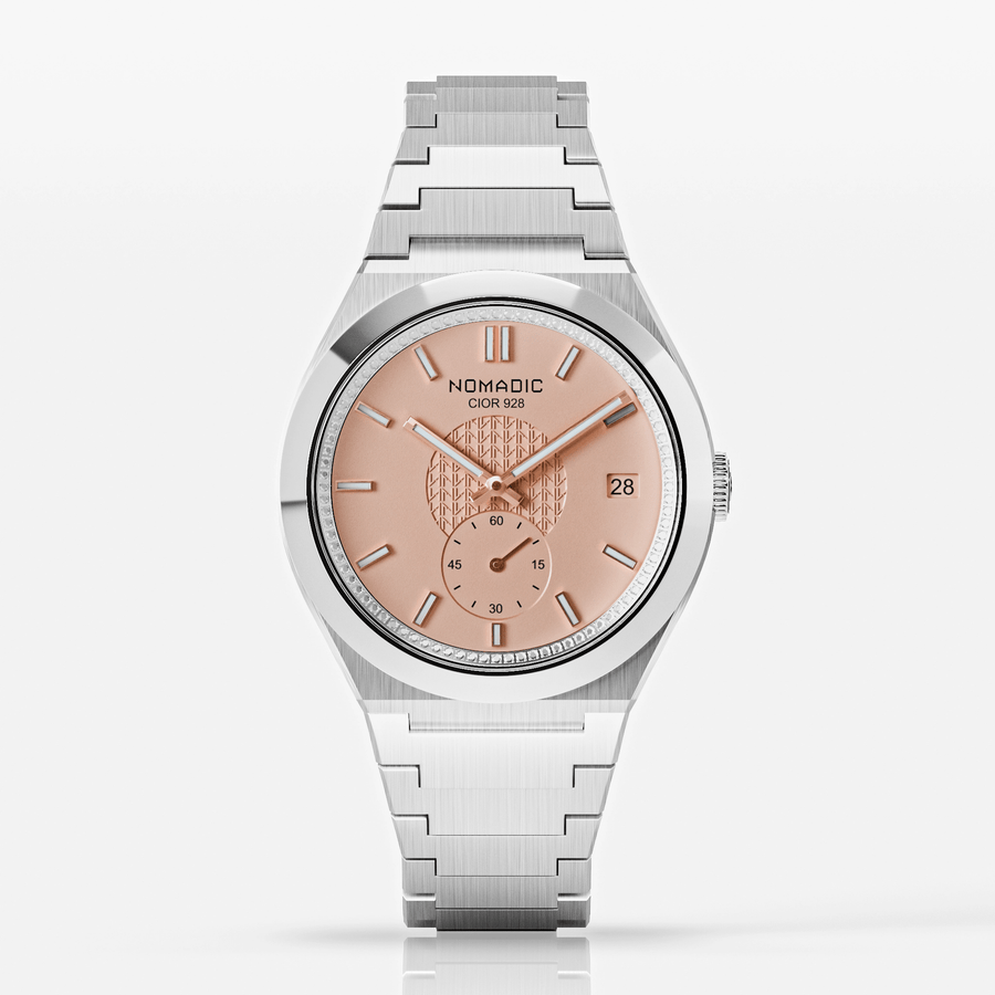 Cíor 928 - Rosé Horizon with diamonds - Luxury Sports Watch (36mm)
