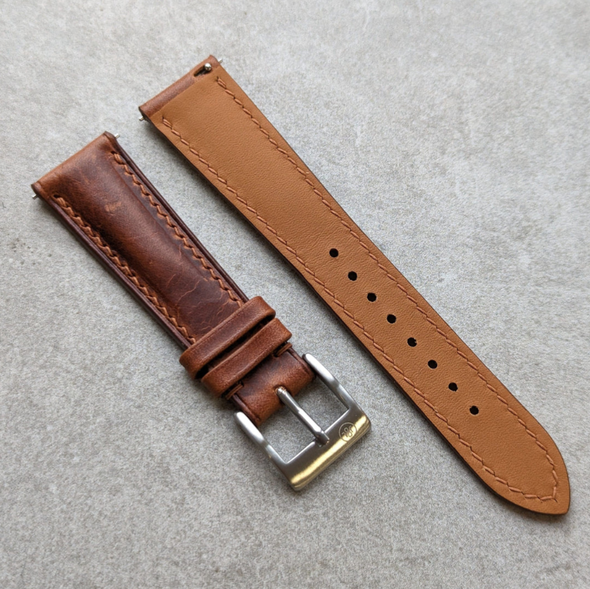 Strap Tailor - Badalassi Wax Watch Strap - Tan Brown - Medium - 20mm