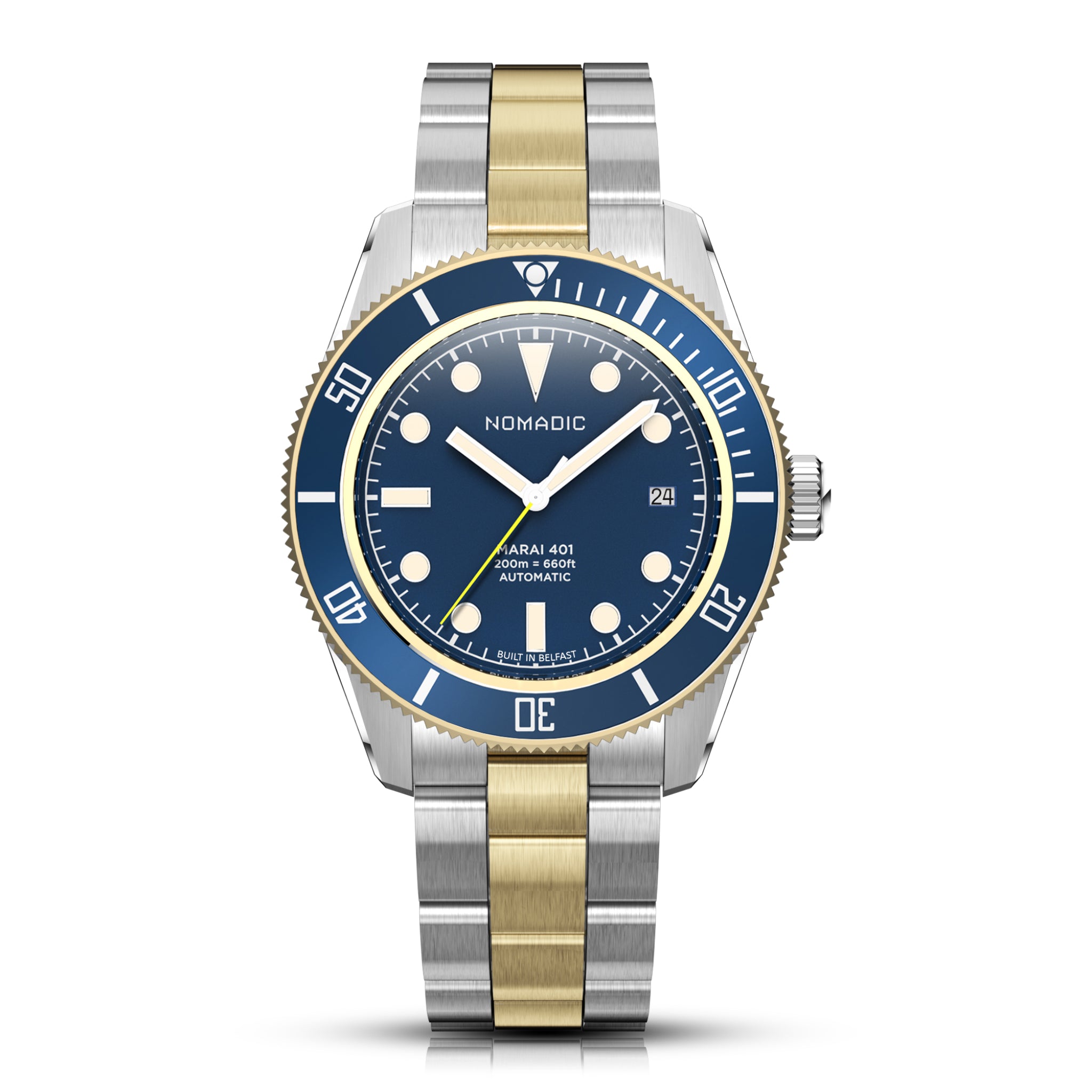 Deep Ocean Blue - Maraí 401 Prestige - 18K Gold Dive Watch