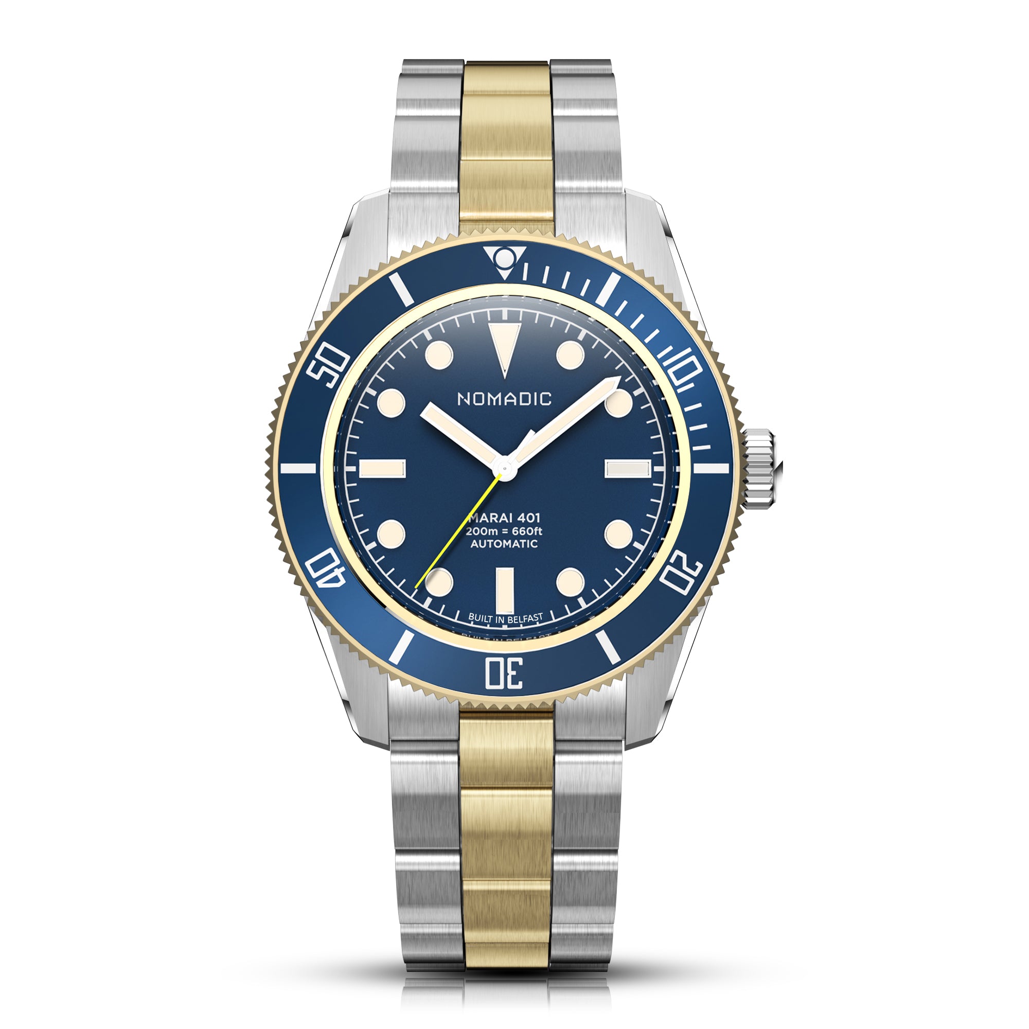 Deep Ocean Blue - Maraí 401 Prestige - 18K Gold Dive Watch