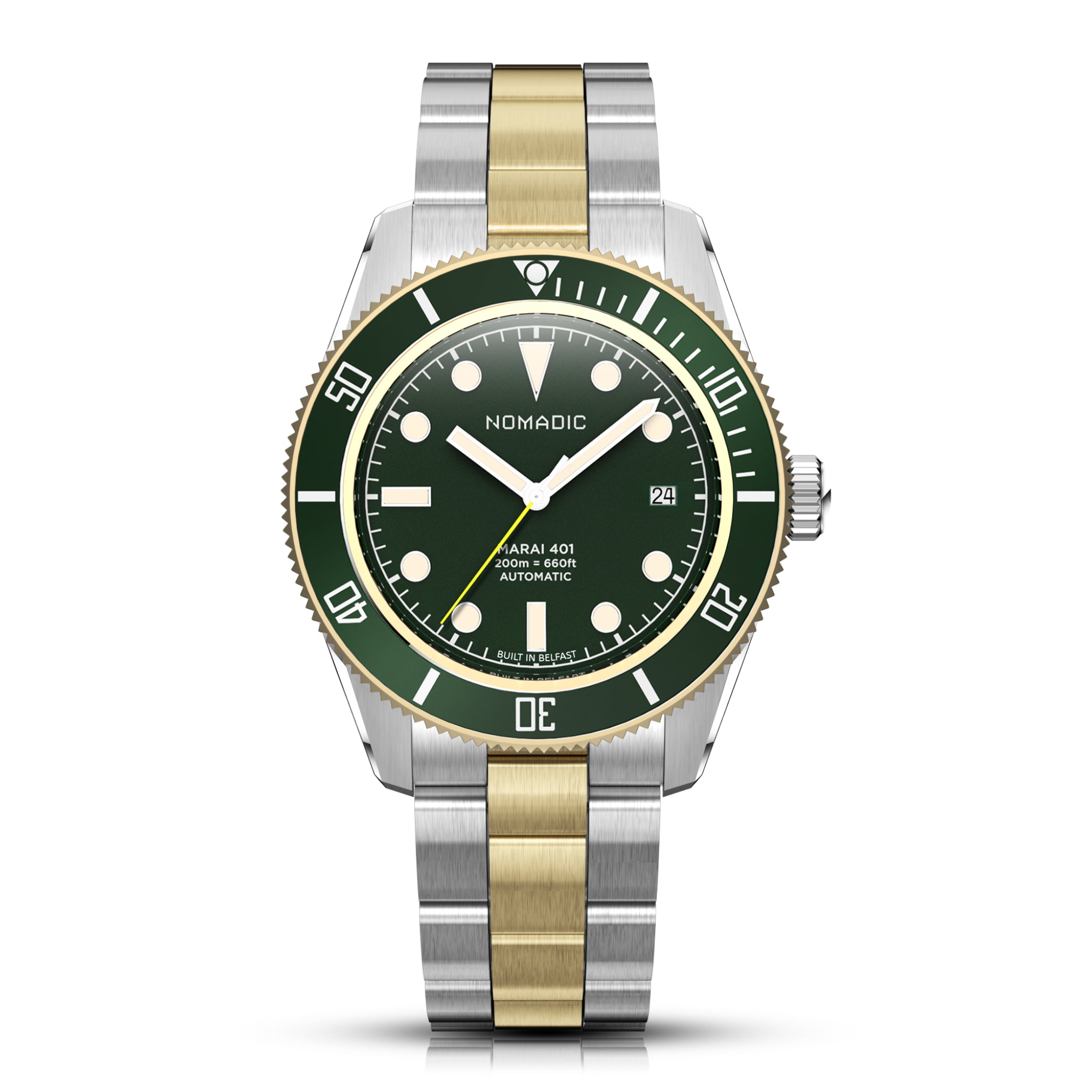 Emerald Abyss - Maraí 401 Prestige - 18K Gold Dive Watch