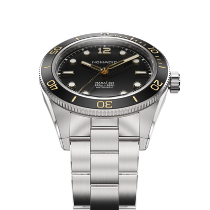 Classic Black and Gold - Maraí 401 Compact - 36mm Dive Watch (2026 Edition)