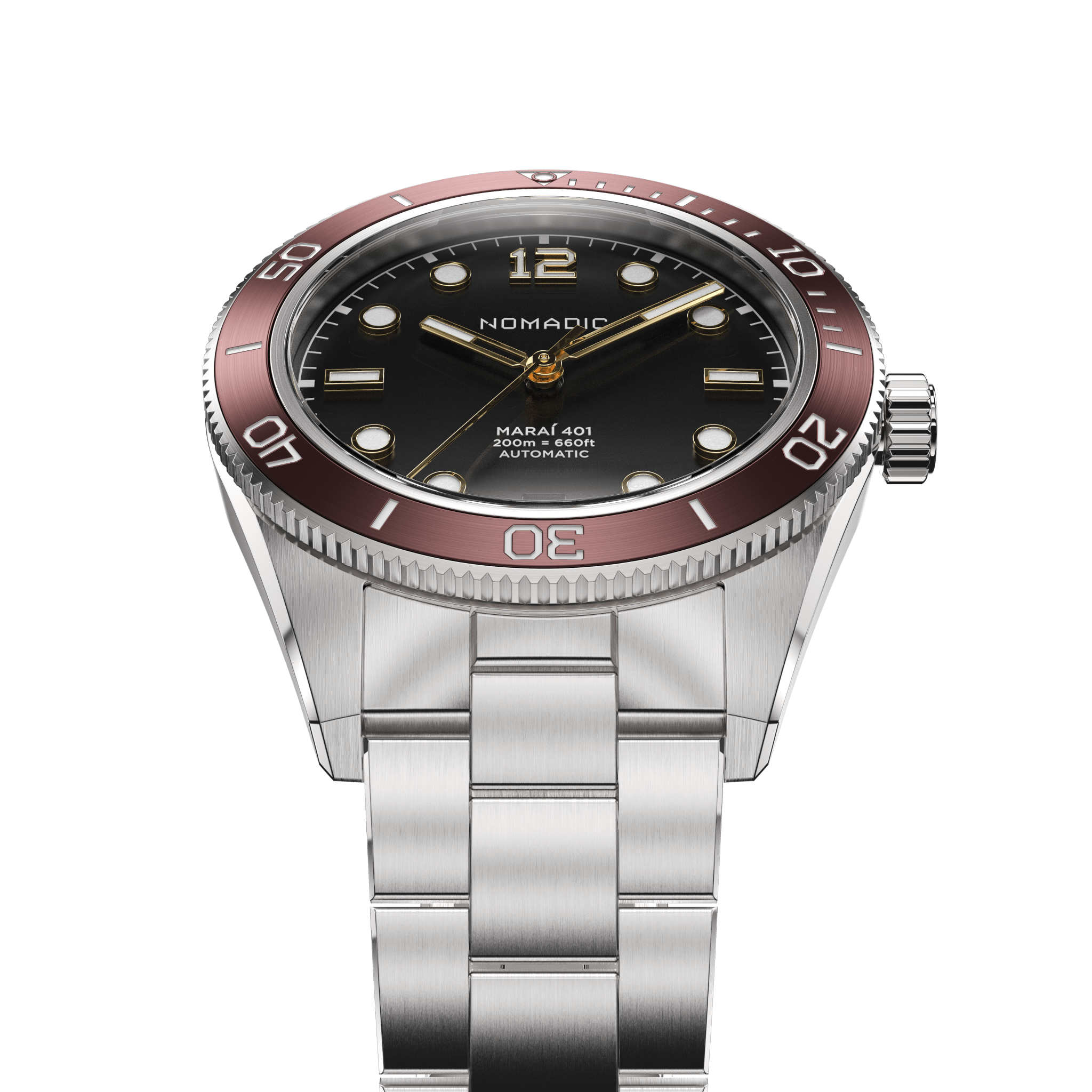 Crimson Dawn - Maraí 401 Compact - 36mm Dive Watch (2026 Edition)