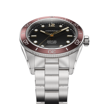 Crimson Dawn - Maraí 401 Compact - 36mm Dive Watch (2026 Edition)