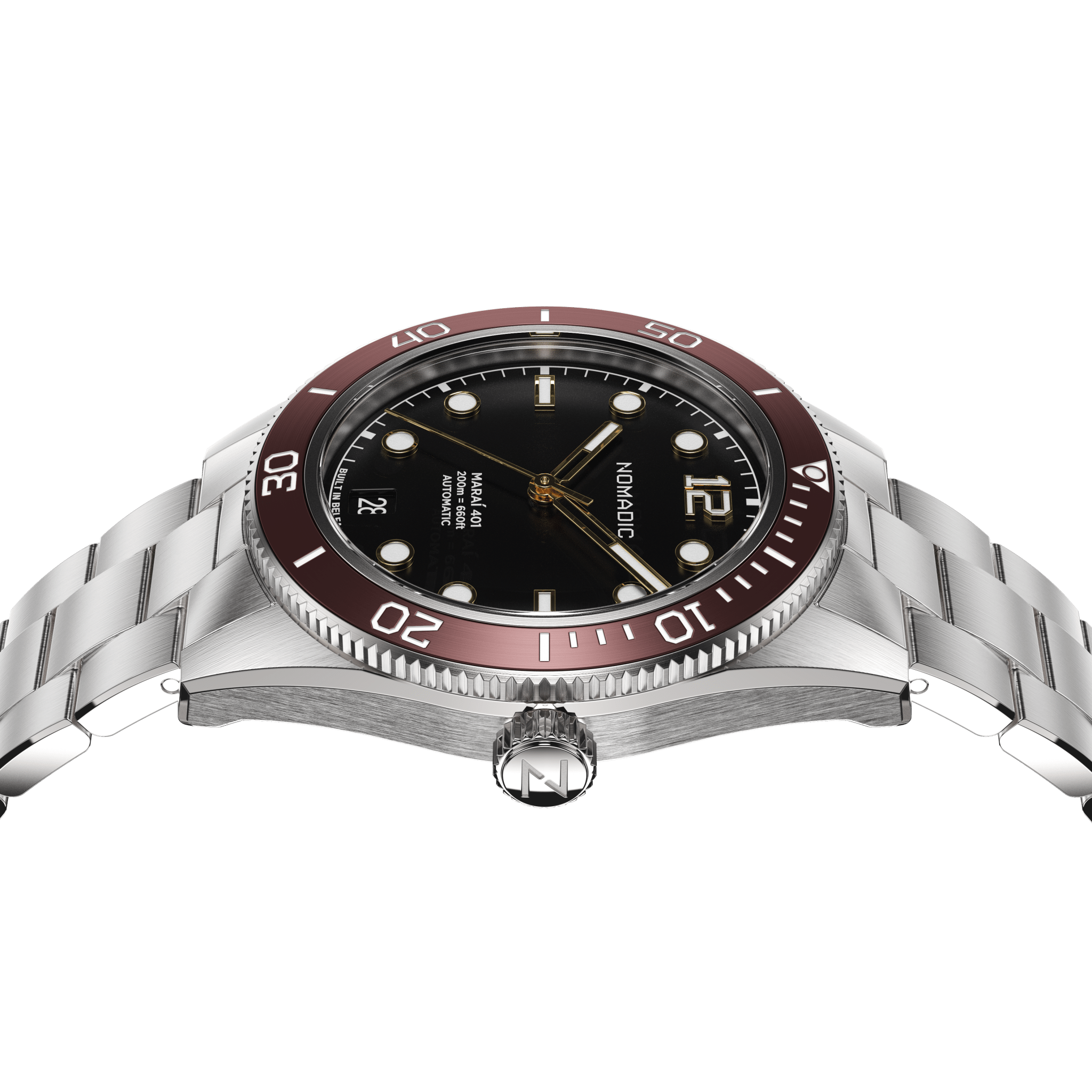 Crimson Dawn - Maraí 401 Compact - 36mm Dive Watch (2026 Edition)