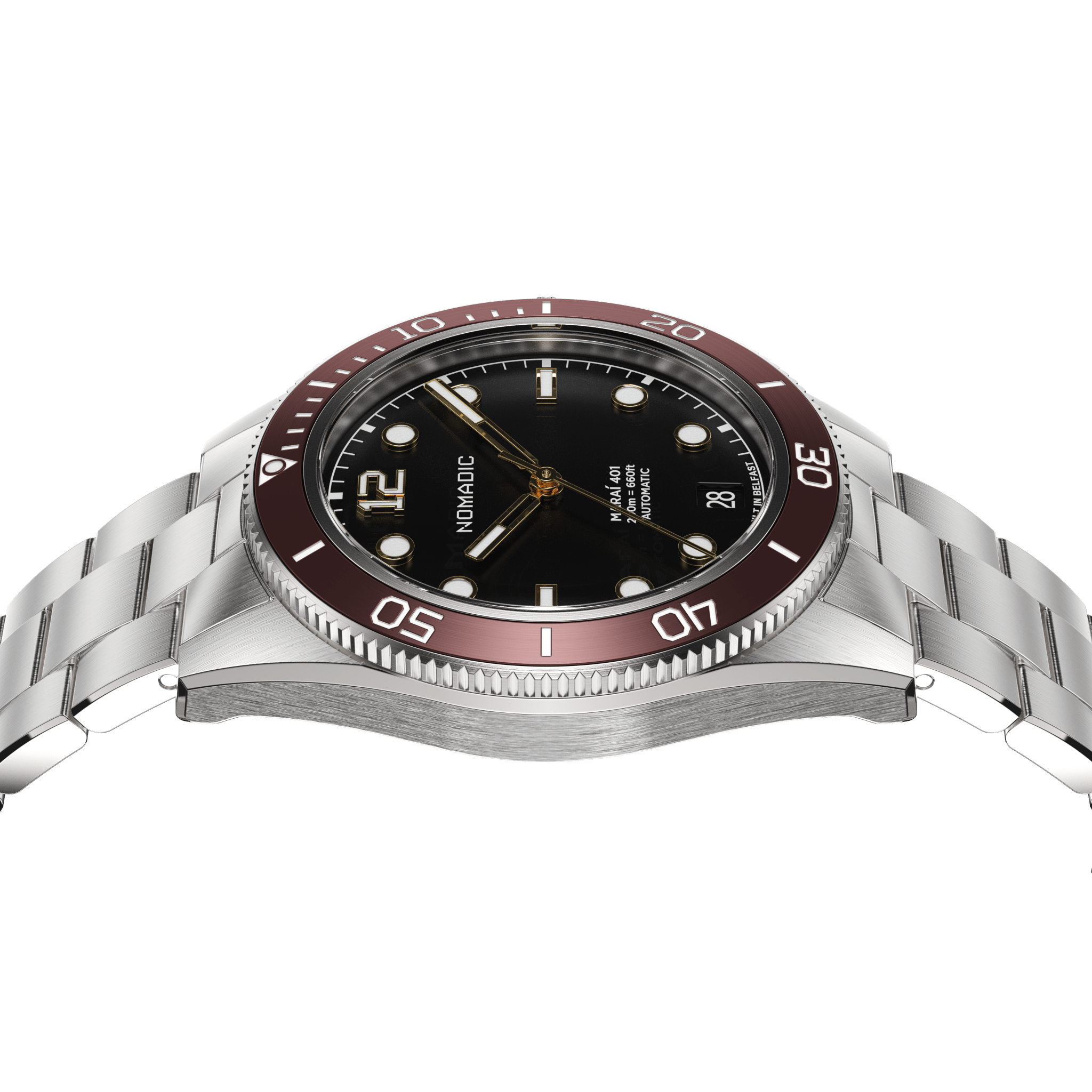 Crimson Dawn - Maraí 401 Compact - 36mm Dive Watch (2026 Edition)