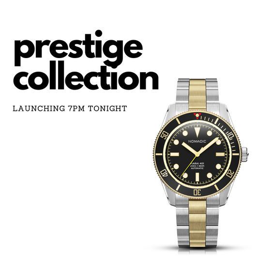 Classic Black and Gold - Maraí 401 Prestige - 18K Gold Dive Watch