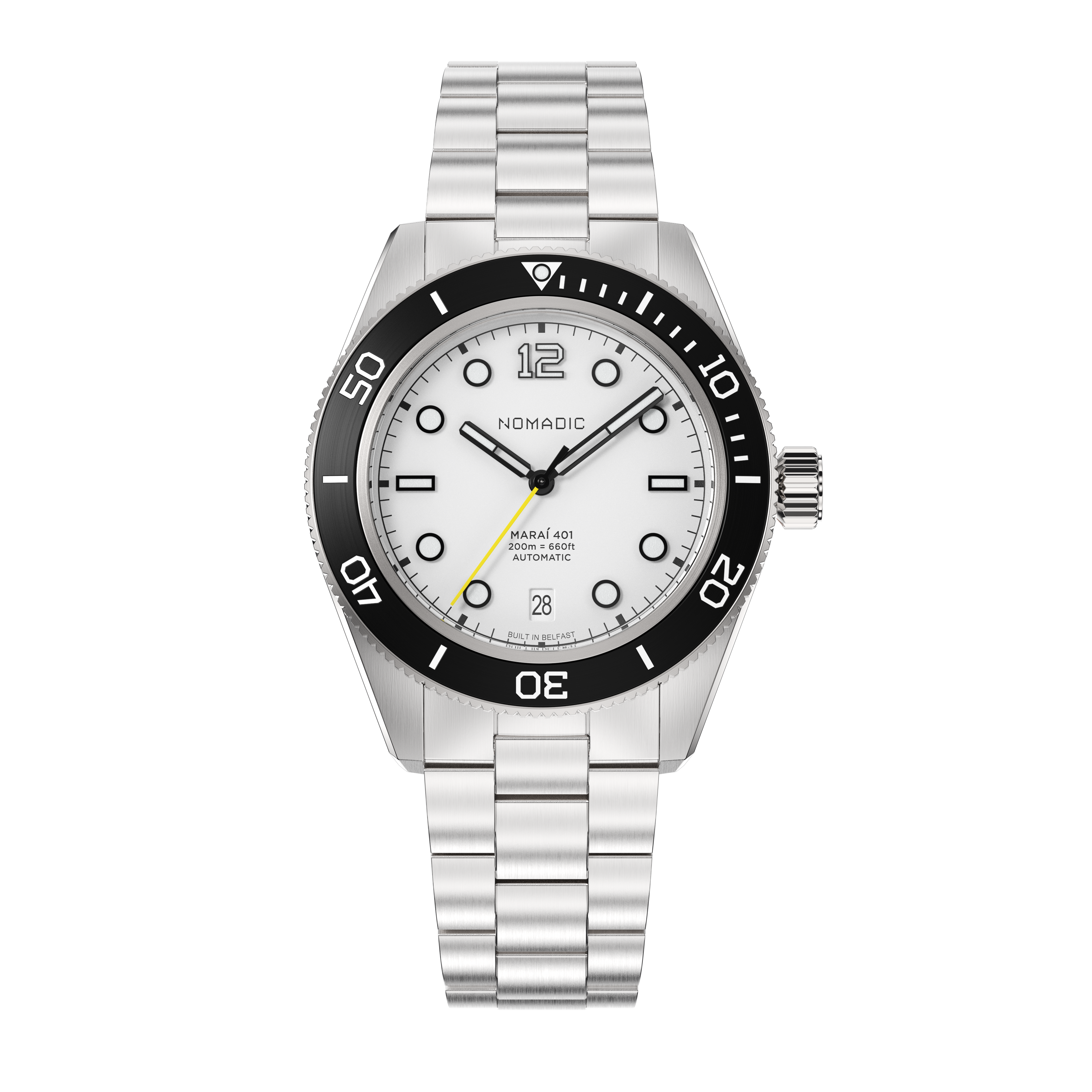 Navigator White - Maraí 401 - 40mm Dive Watch (2026 Edition)