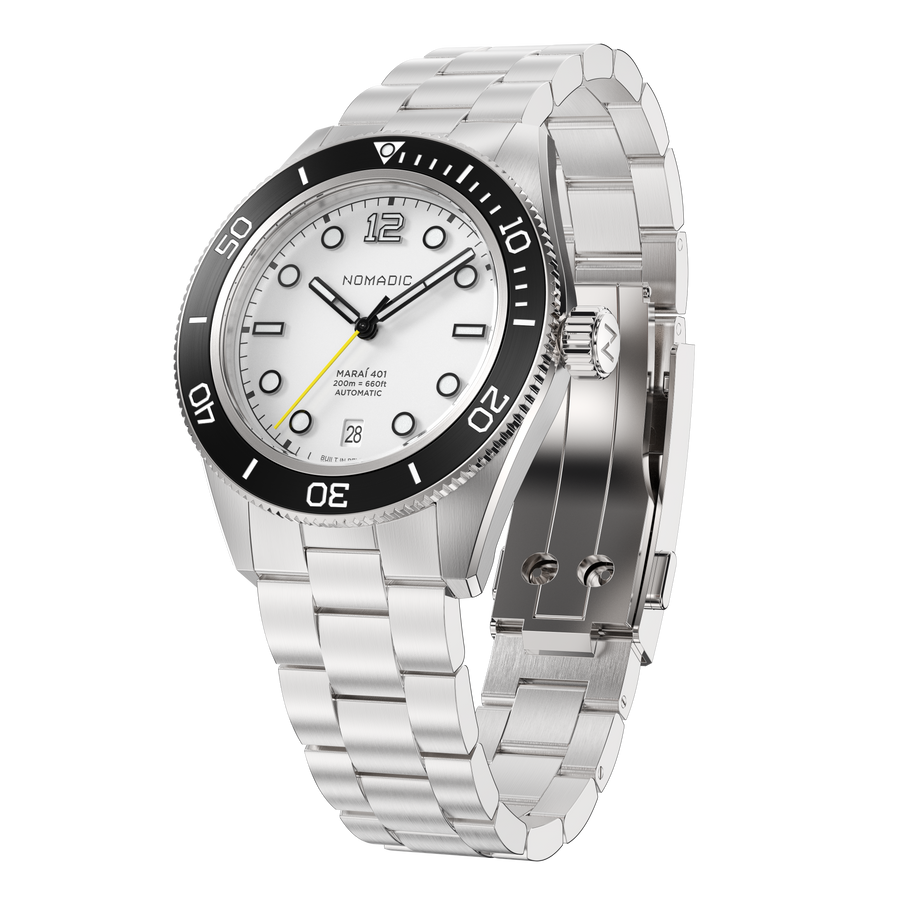 Navigator White - Maraí 401 - 40mm Dive Watch (2026 Edition)