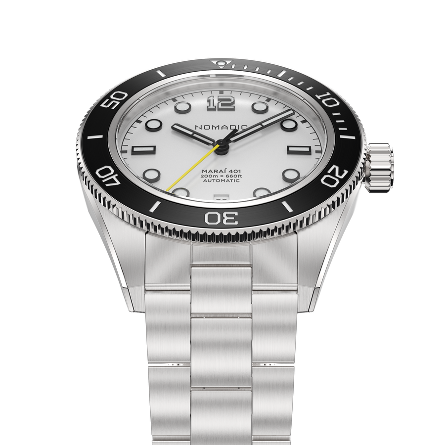 Navigator White - Maraí 401 - 40mm Dive Watch (2026 Edition)