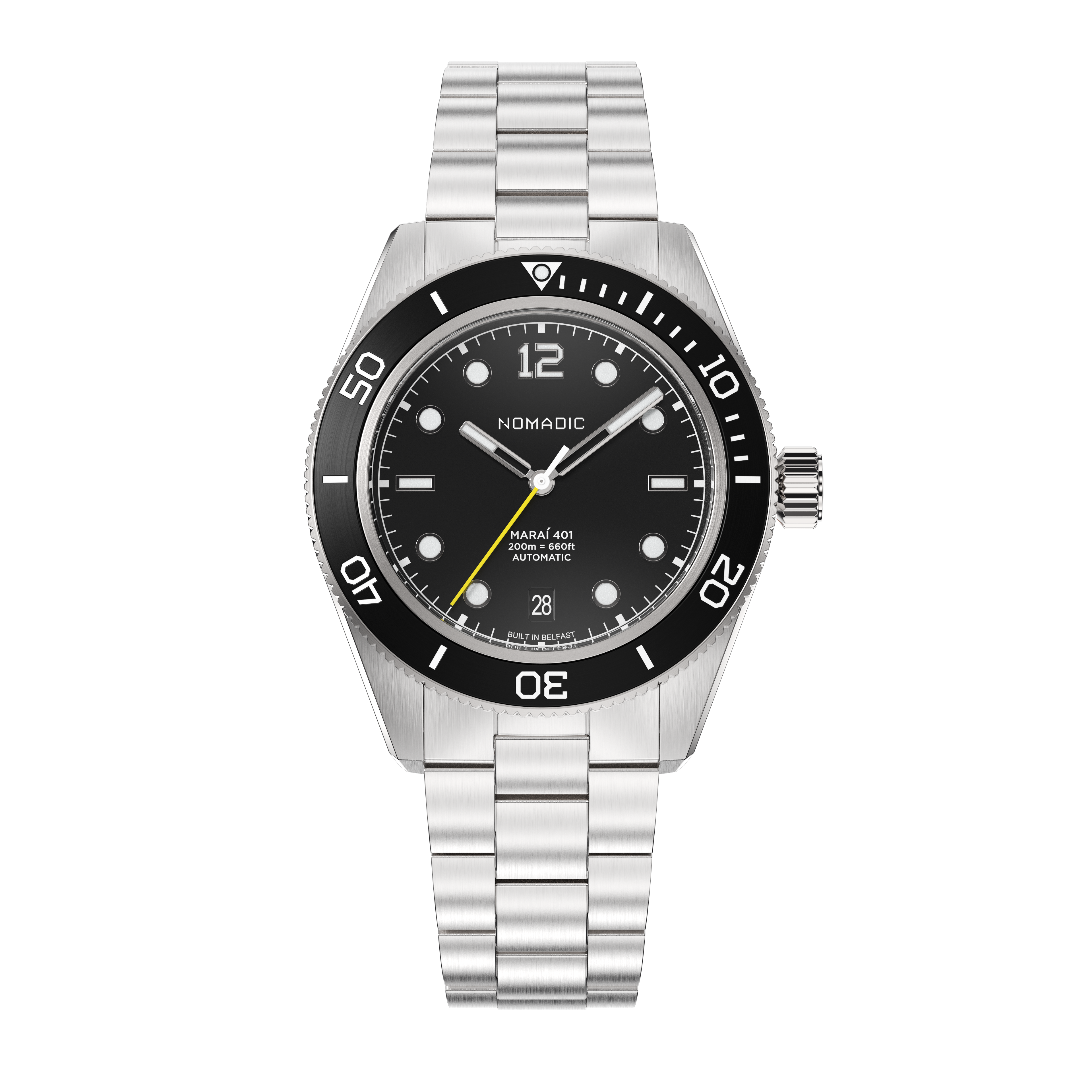 Pitch Black - Maraí 401 Compact - 36mm Dive Watch (2026 Edition)