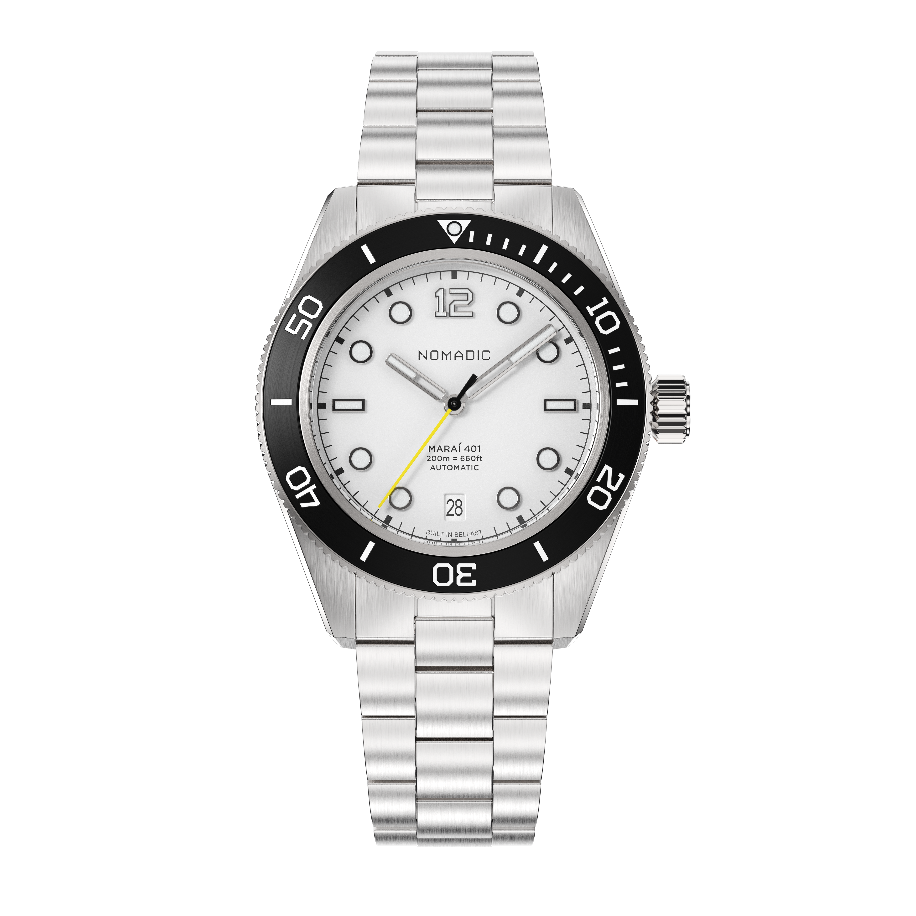 Navigator White - Maraí 401 - 40mm Dive Watch (2026 Edition)