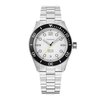 Navigator White - Maraí 401 - 40mm Dive Watch (2026 Edition)