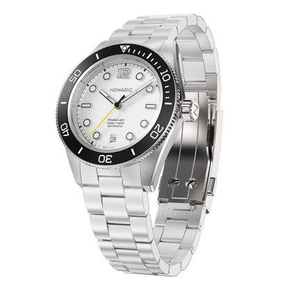 Navigator White - Maraí 401 - 40mm Dive Watch (2026 Edition)
