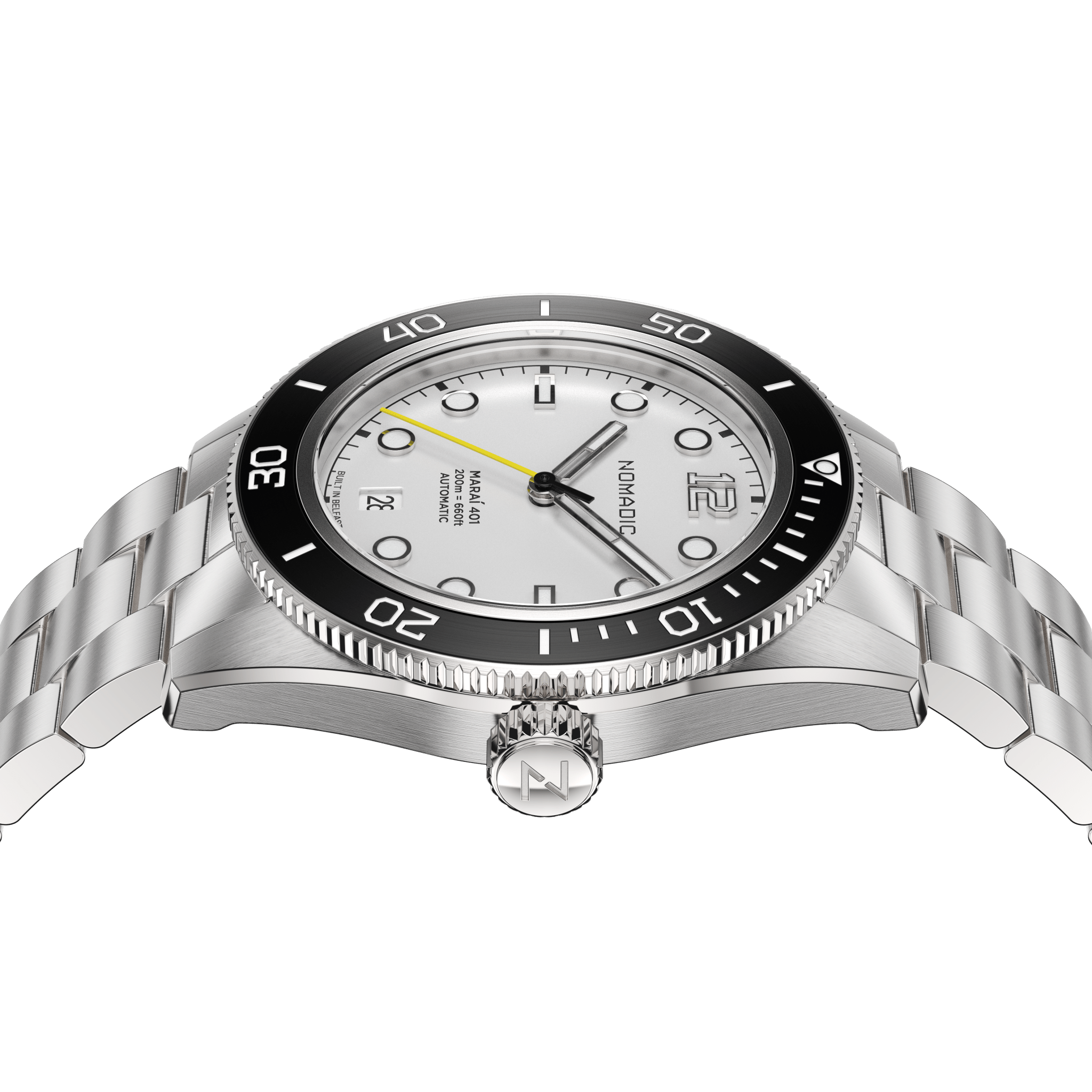 Navigator White - Maraí 401 - 40mm Dive Watch (2026 Edition)