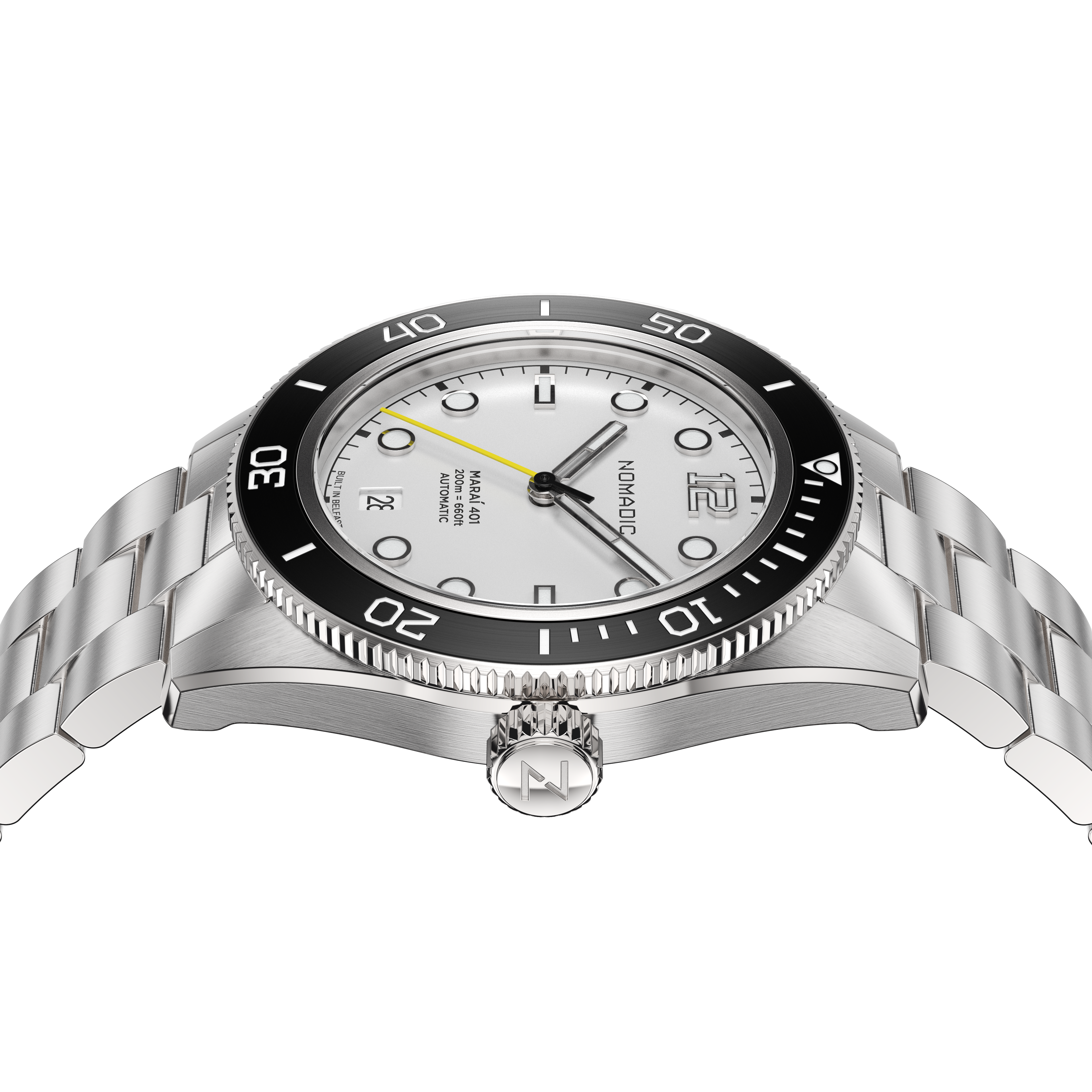 Navigator White - Maraí 401 - 40mm Dive Watch (2026 Edition)