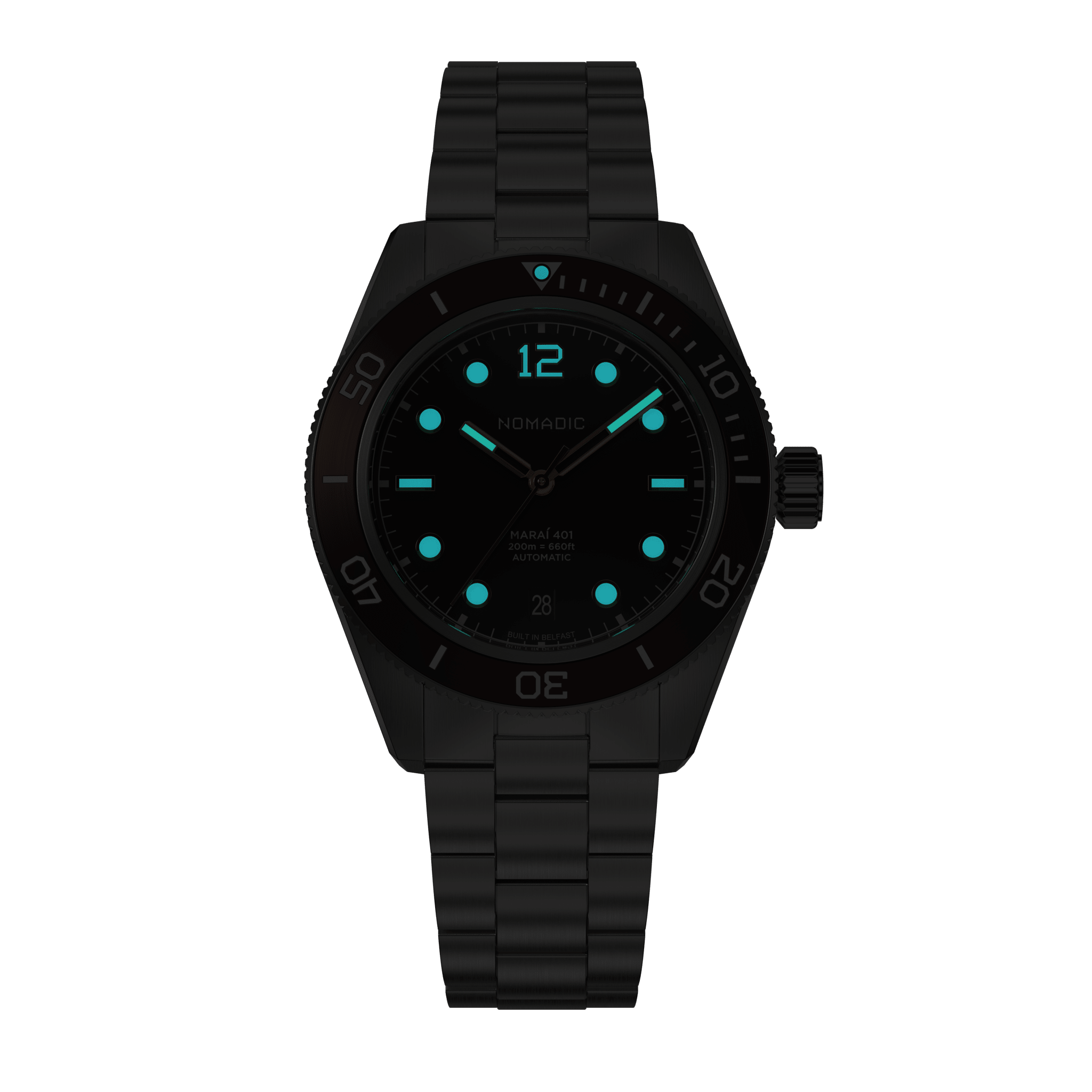 Classic Black and Gold - Maraí 401 Compact - 36mm Dive Watch (2026 Edition)