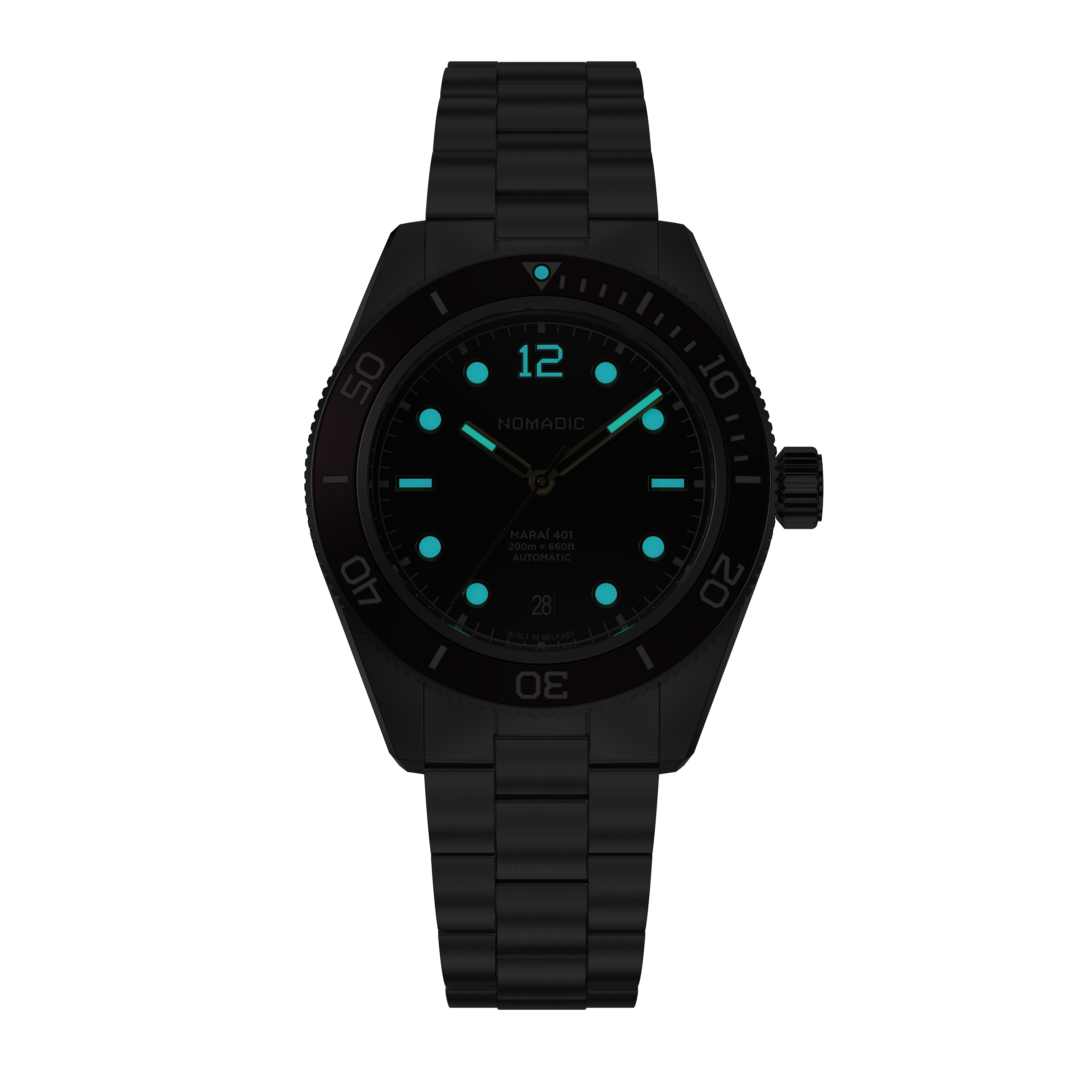 Classic Black and Gold - Maraí 401 Compact - 36mm Dive Watch (2026 Edition)