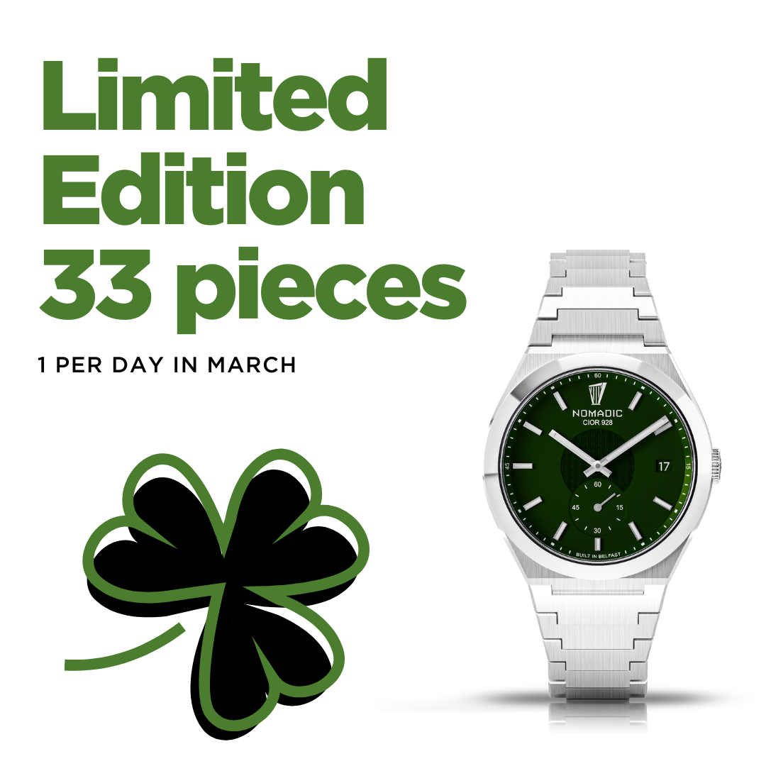 Black Shamrock - Ltd Edtn St. Patricks Day 2025 - Cíor 928 - Luxury Sports Watch (36mm)