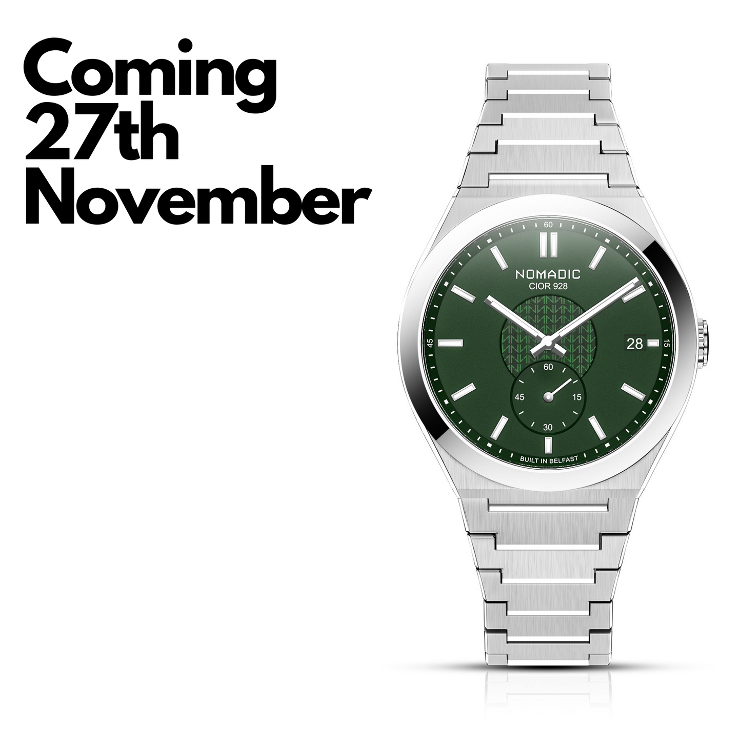 Cíor 928 - Luxury Sports Watch (36mm) - Emerald Abyss