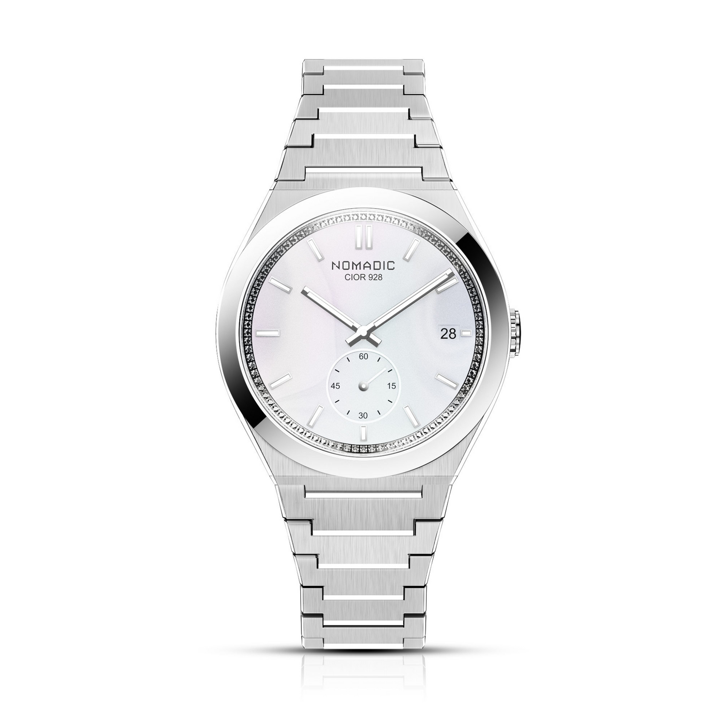 Cíor 928 - Luxury Sports Watch (36mm) - Mother of Pearl with Diamonds