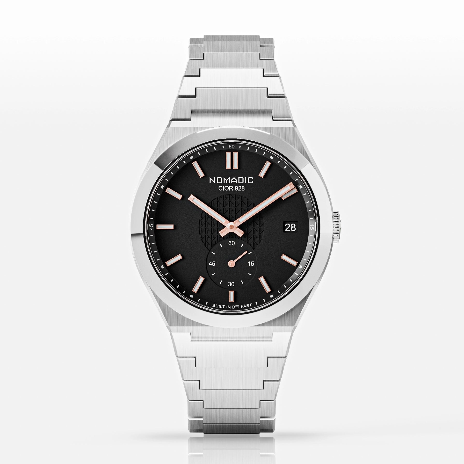 Cíor 928 - Luxury Sports Watch (36mm) - Black and Rose Gold – Nomadic