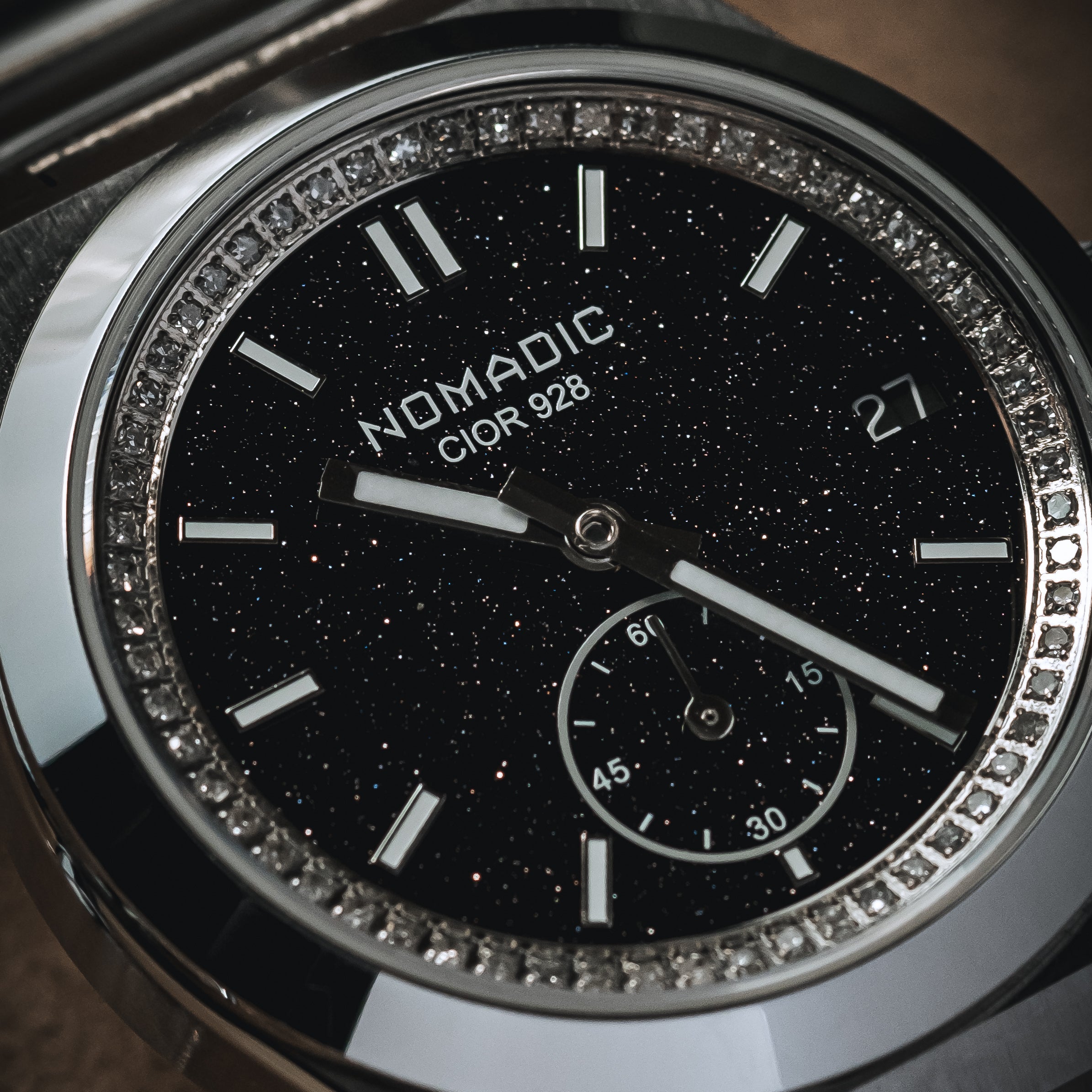 Cíor 928 - Luxury Sports Watch (36mm) - Starry Night with Diamonds