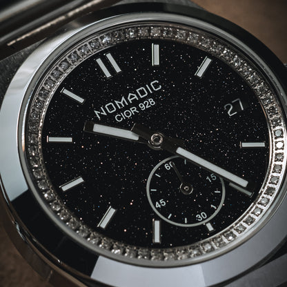 Cíor 928 - Luxury Sports Watch (36mm) - Starry Night with Diamonds