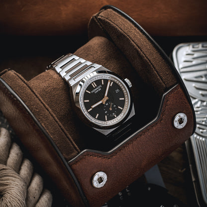 Cíor 928 - Luxury Sports Watch (36mm) - Black and Rose Gold with Diamonds