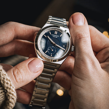 Cíor 928 - Navy and Gold with diamonds - Luxury Sports Watch (36mm)