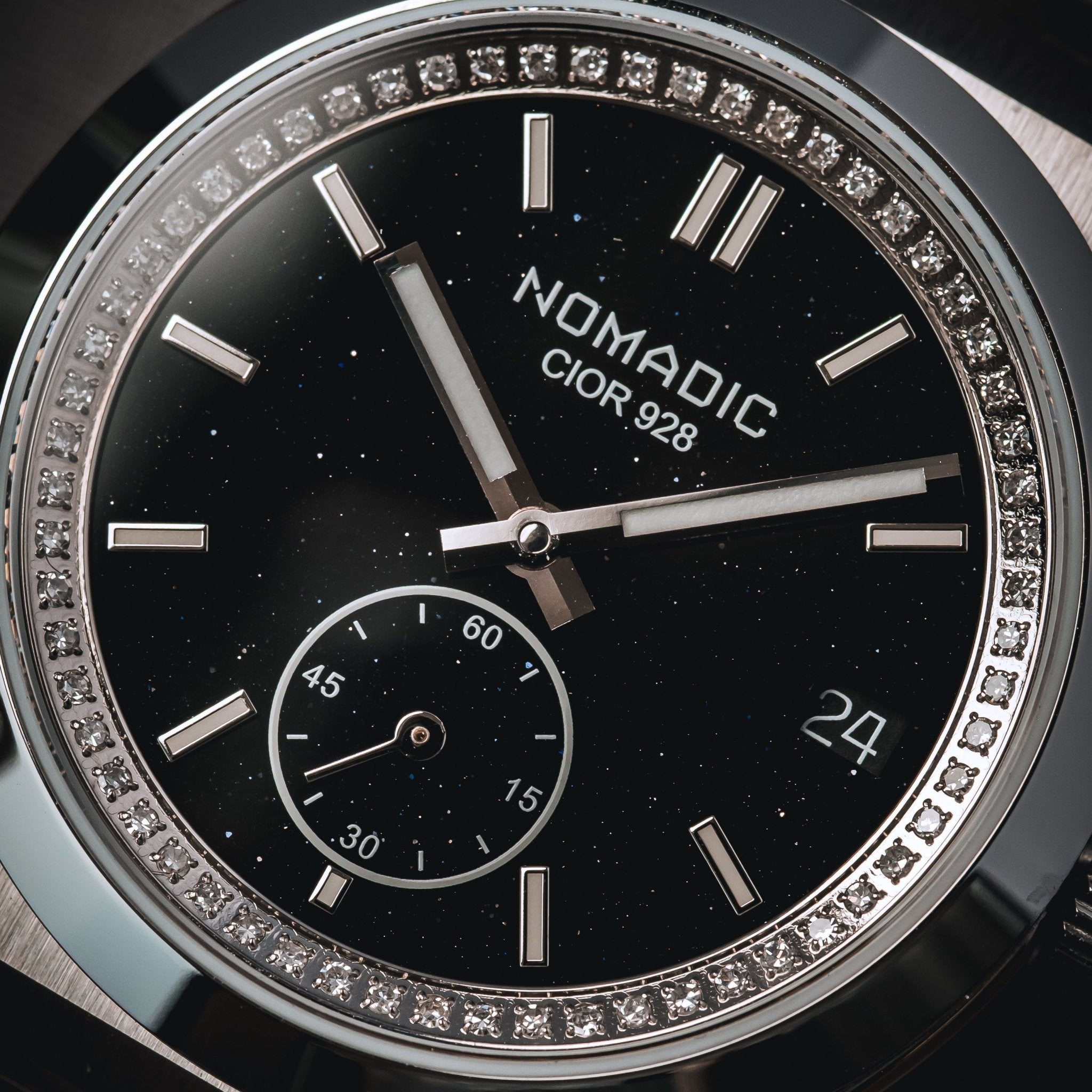 Cíor 928 - Luxury Sports Watch (36mm) - Starry Night with Diamonds