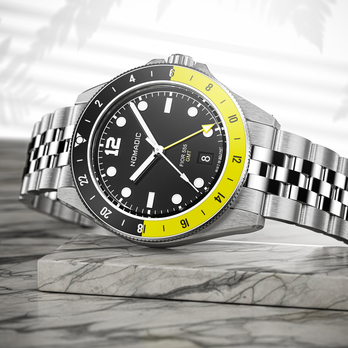 Fíor 555 - GMT Watch (41mm) - Shipyard Yellow (1st Edtn)