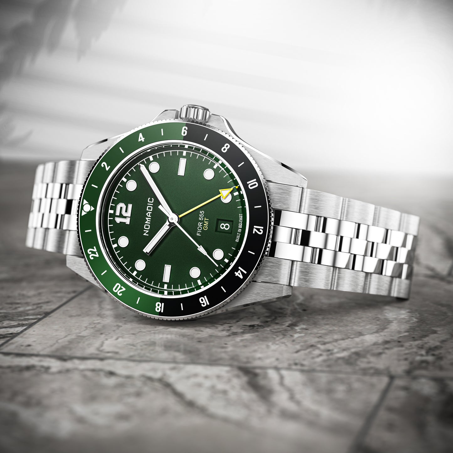 Fíor 555 - GMT Watch (41mm) - Emerald Abyss (1st Edtn)