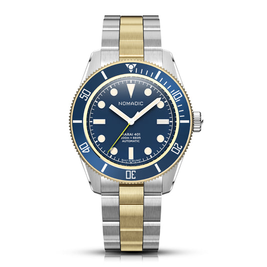 Deep Ocean Blue - Maraí 401 Prestige - 18K Gold Dive Watch