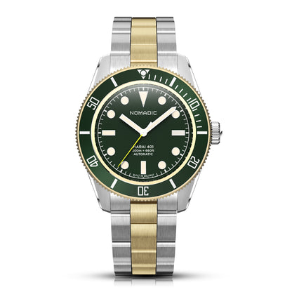 Emerald Abyss - Maraí 401 Prestige - 18K Gold Dive Watch